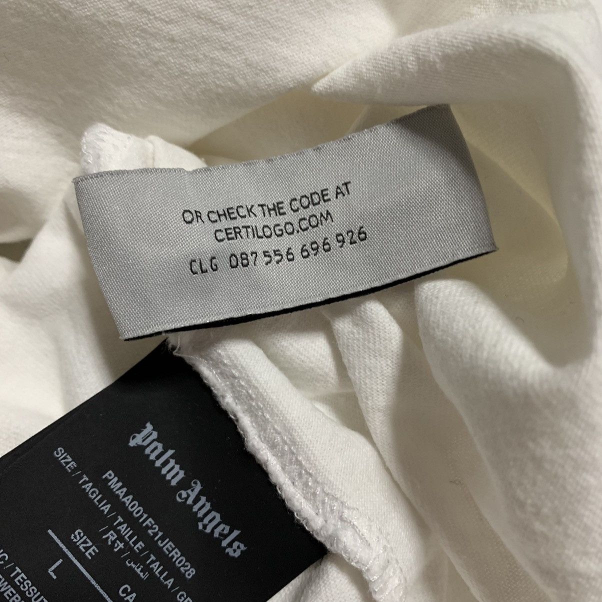 Palm Angels Palm Angels Large Missoni Spray Paint White Tee Size US L / EU 52-54 / 3 - 10 Thumbnail