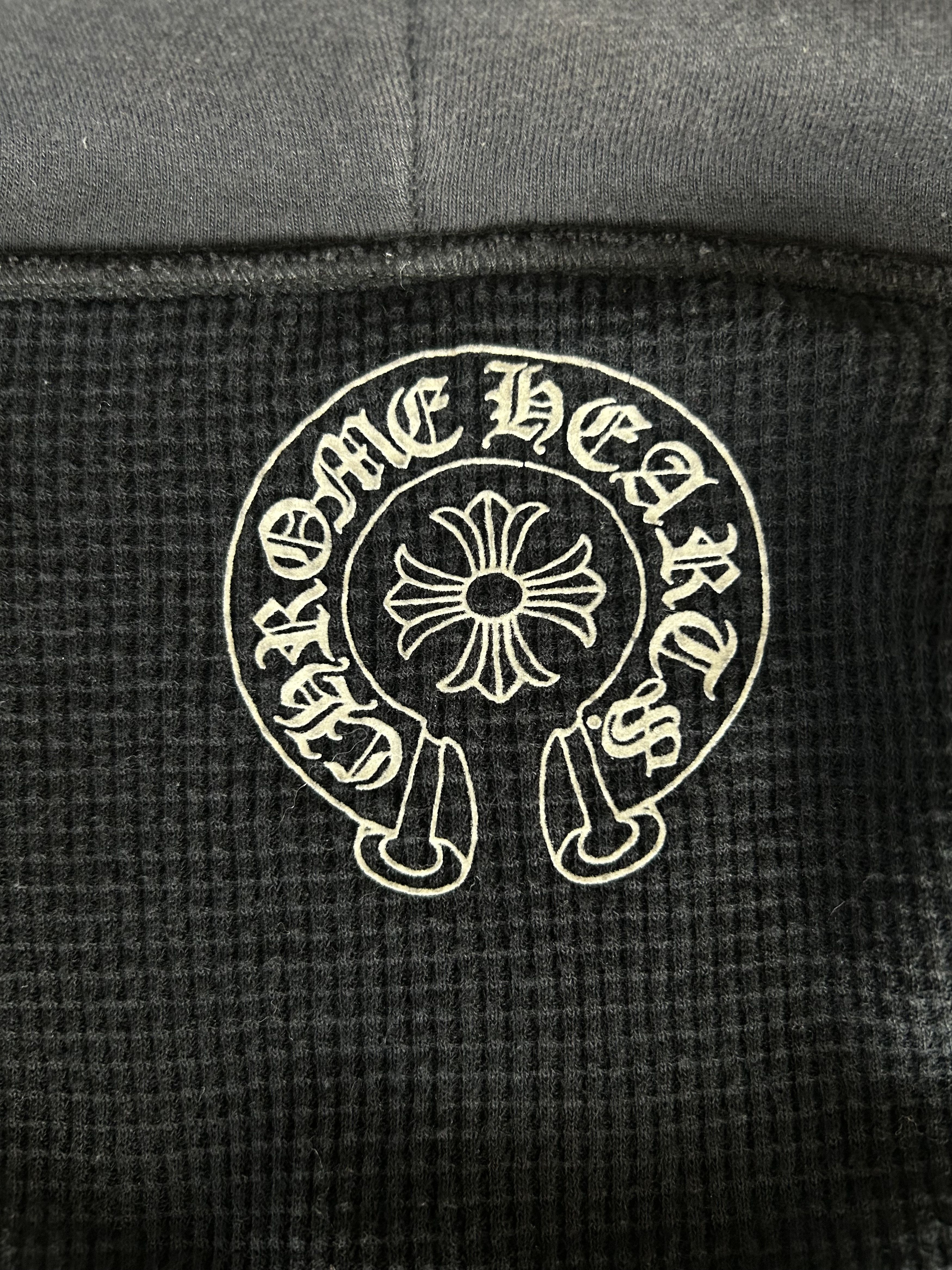 Chrome Hearts Black & White Horseshoe Cross Logo Thermal Zip Up Hoodie Size US S / EU 44-46 / 1 - 3 Thumbnail