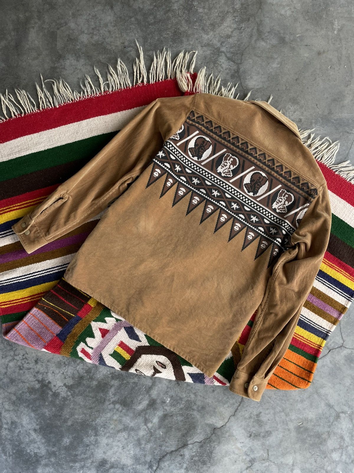 Bape A Bathing Ape Bape Classics Corduroy Tribal Aztec Size US S / EU 44-46 / 1 - 10 Thumbnail