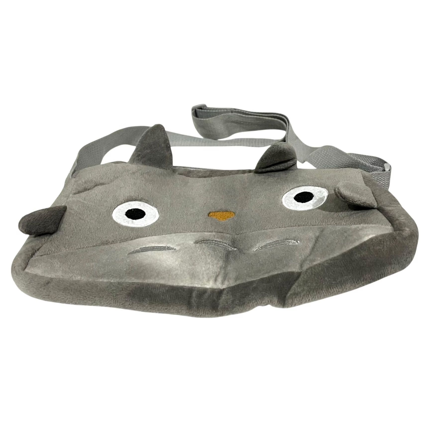 Vintage VINTAGE My Neighbor Totoro Ghibli Crossbody Plush Shoulder Bag Gray Purse Unisex Adults 11.5“ W x 7.5” H x 2” D Zip"} Size ONE SIZE - 4 Thumbnail