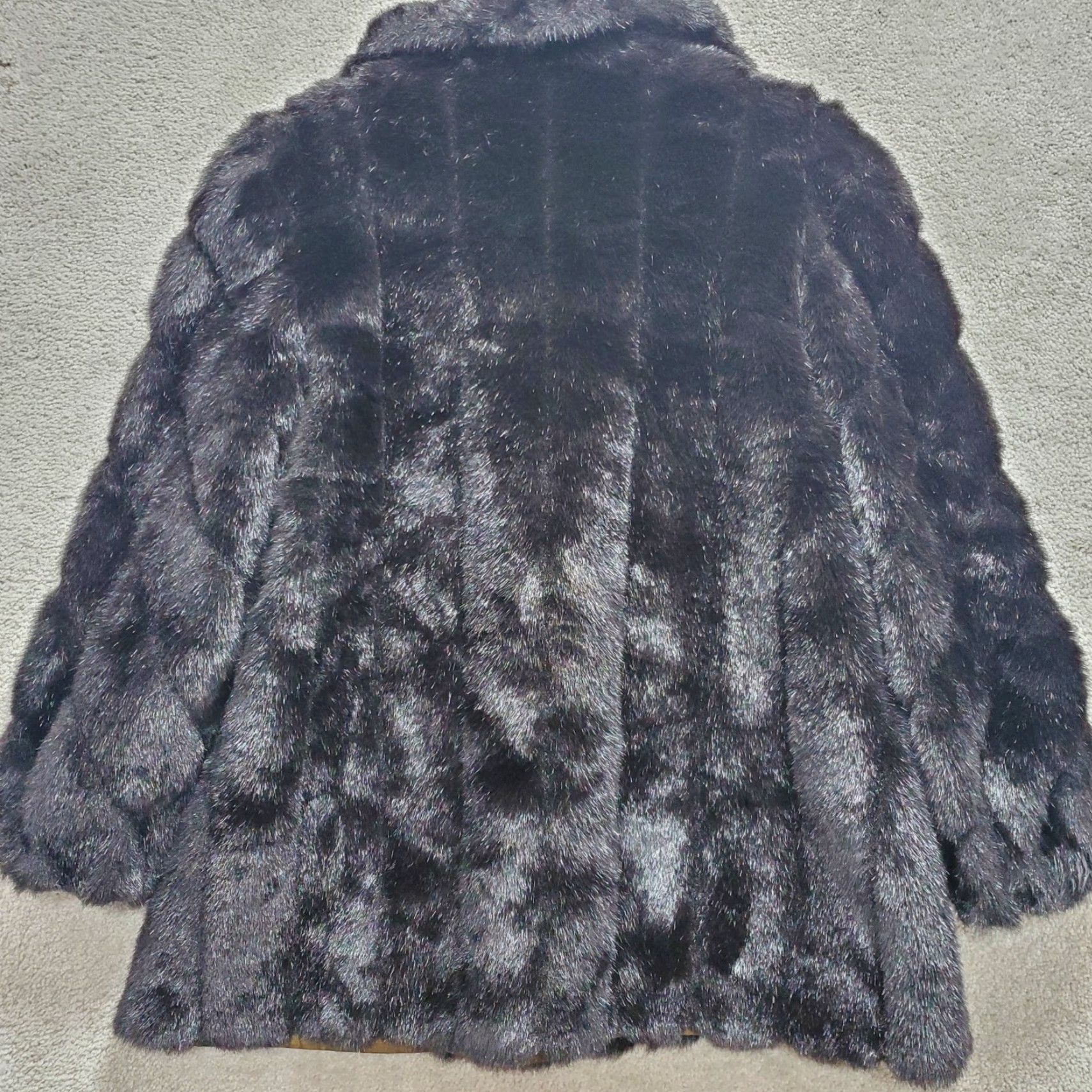 Vintage VTG Olympia Limited Inc Womens Faux Fur Coat Jacket Black Size L Mob Wife Retro Size L / US 10 / IT 46 - 2 Thumbnail