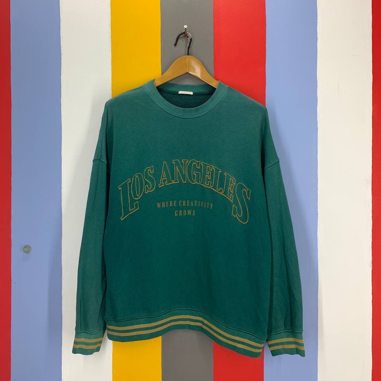 GU LOS ANGELES Crew Neck Sweatshirt #2203/21 Size US XL / EU 56 / 4 - 1 Thumbnail