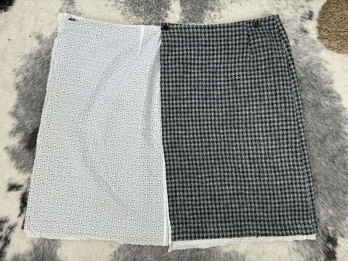 Comme des Garcons AD99 CDG Tricot Rei Kawakubo Houndstooth Wool Double Layerd Size 27" / US 4 / IT 40 - 5 Thumbnail