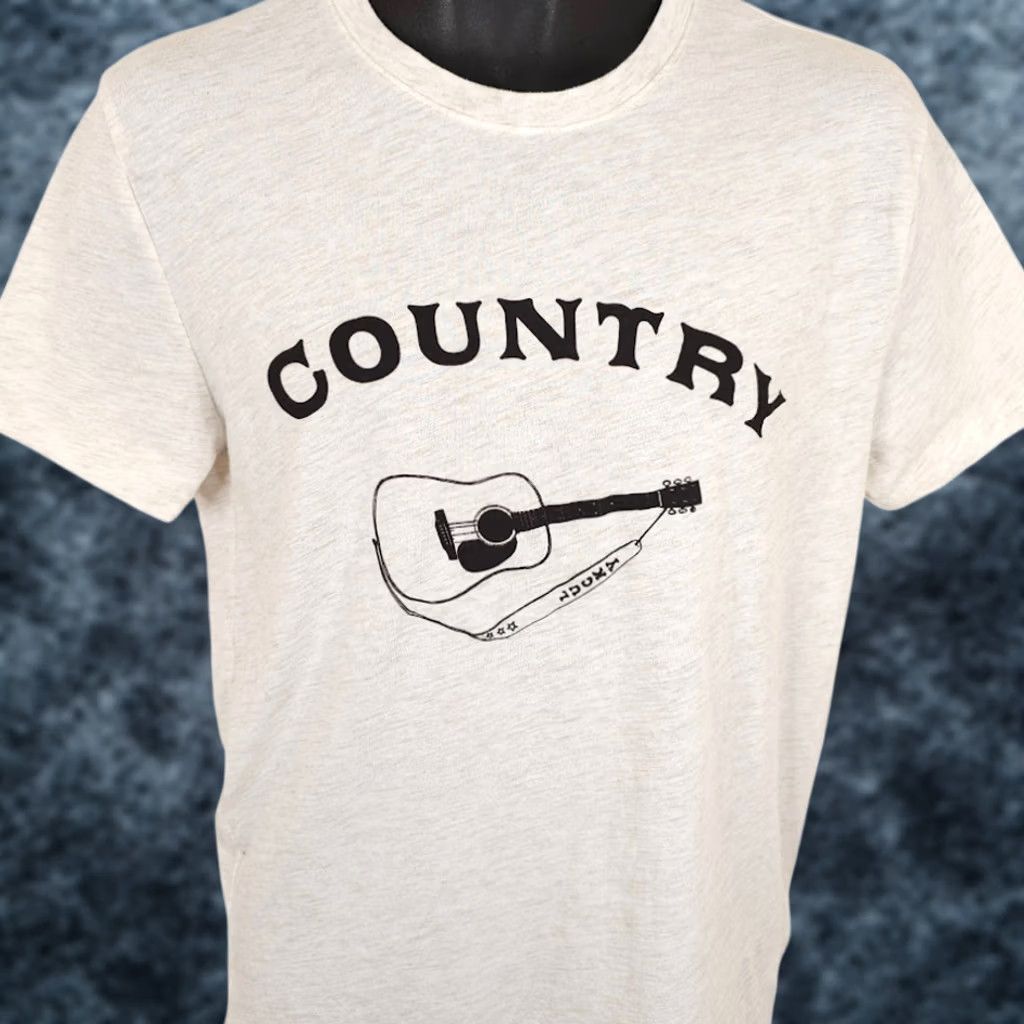 Lucky Brand Lucky Brand Country Music T Shirt Mens Small Beige Guitar Relaxed Fit Streetwear Short Sleeve Crew Neck Mens, Regular, Cotton Blend Size US S / EU 44-46 / 1 - 1 Thumbnail