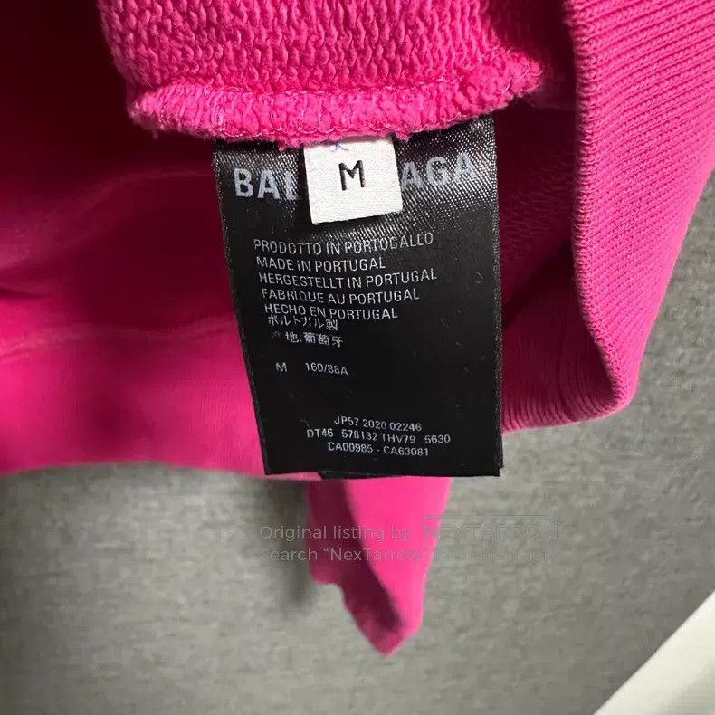 Balenciaga Balenciaga Fuchsia crew neck hoodie Size US M / EU 48-50 / 2 - 4 Thumbnail