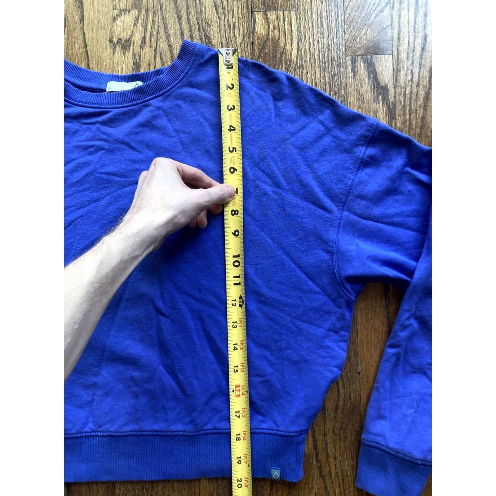 Vintage Tasc Sweatshirt Womens XS Blue Bamboo Blend Crewneck Open Bottom Pullover Casual Casual Workwear Size XS / US 0-2 / IT 36-38 - 6 Thumbnail