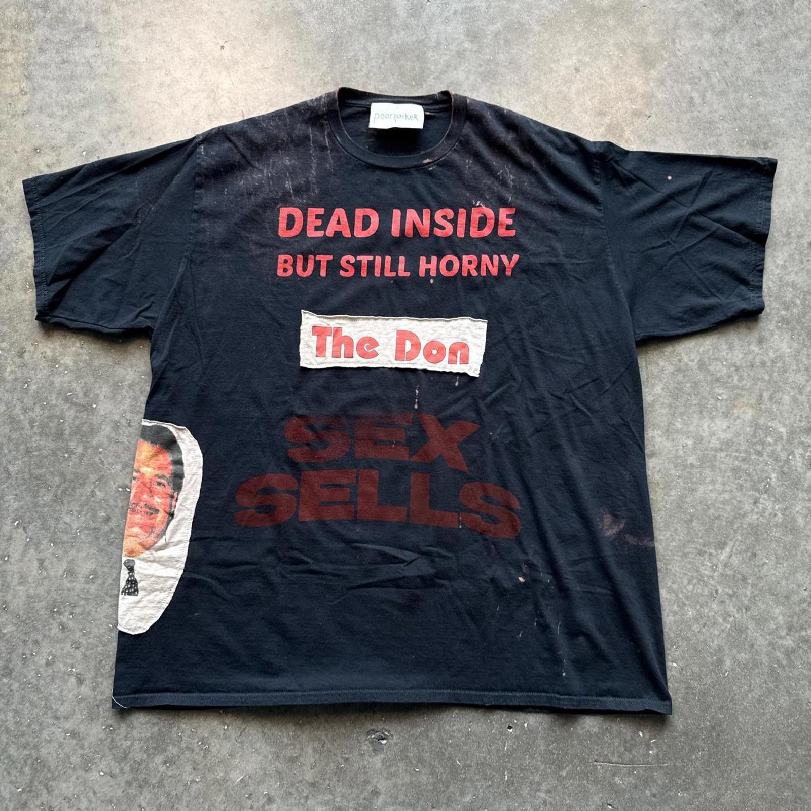 Other Poor Parker "The Don" "Sex Sells" Rework Vintage T-Shirt Size US XL / EU 56 / 4 - 1 Thumbnail