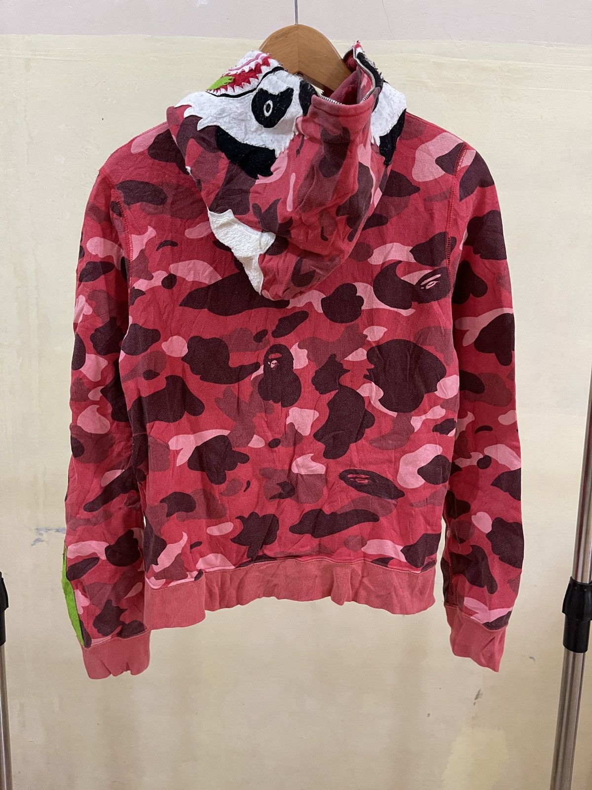 image of Bape Fullzip Hoodie Panda in Red Camo, Women's (Size XS)