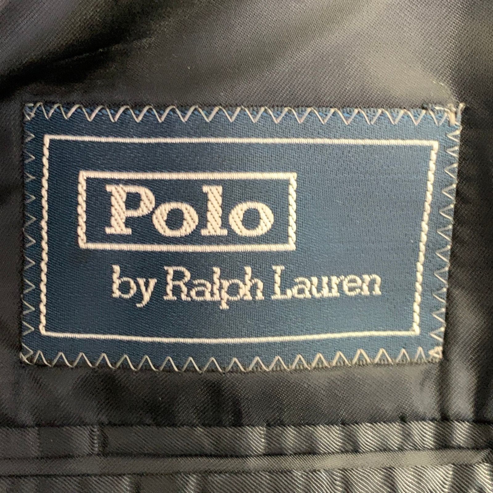 Polo Ralph Lauren Size 40 Regular Navy Grey Checkered Virgin Wool 3 Piece Suit Size 40R - 9 Thumbnail