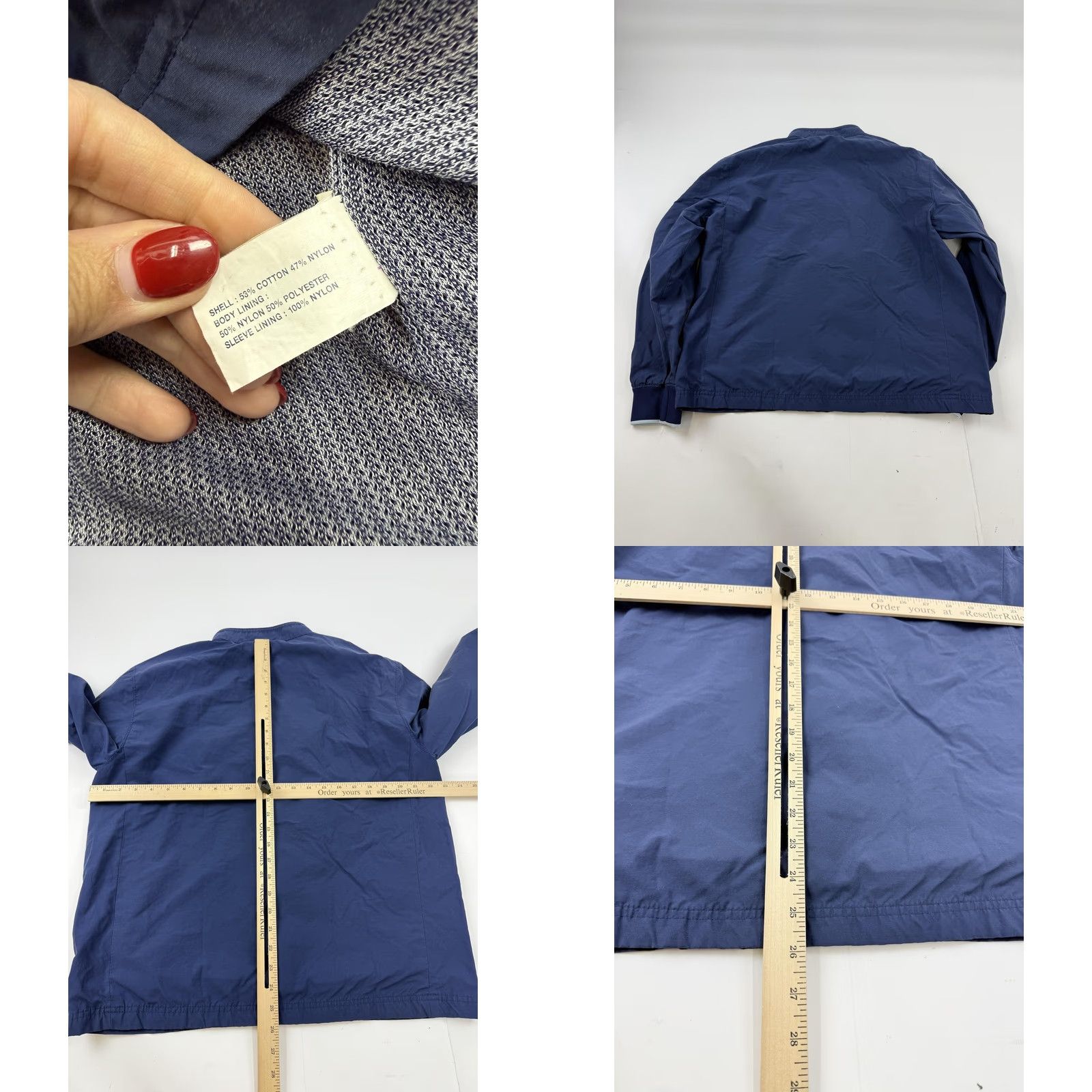 Gap Gap Mens Blue Band Collar Jacket Windbreaker L Lightweight Full Zip Pockets XL? L Size US L / EU 52-54 / 3 - 8 Thumbnail