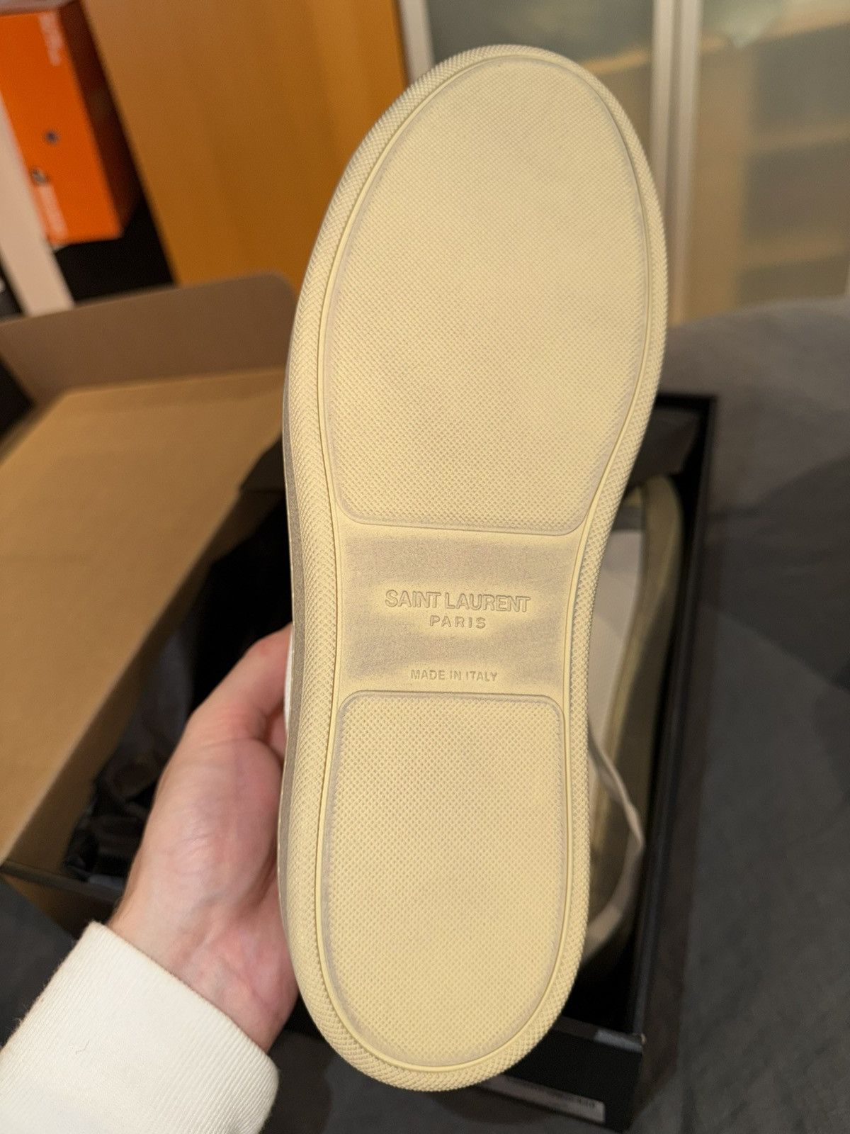 Saint Laurent Paris 🔥 Saint Laurent Paris SL39 Mid Top Size 42 – Blanc Optique 🔥 Size US 9 / EU 42 - 5 Thumbnail