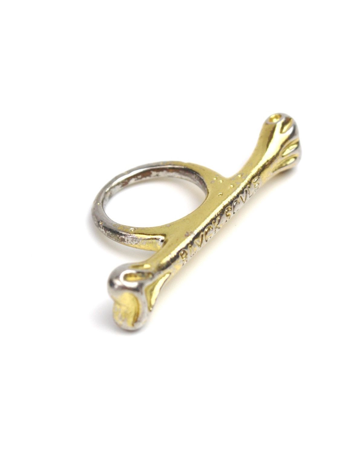 Hysteric Glamour 2000S BLVCK SCVLE GOLD-TONE ARCHAIC BONE RING Size ONE SIZE - 4 Thumbnail
