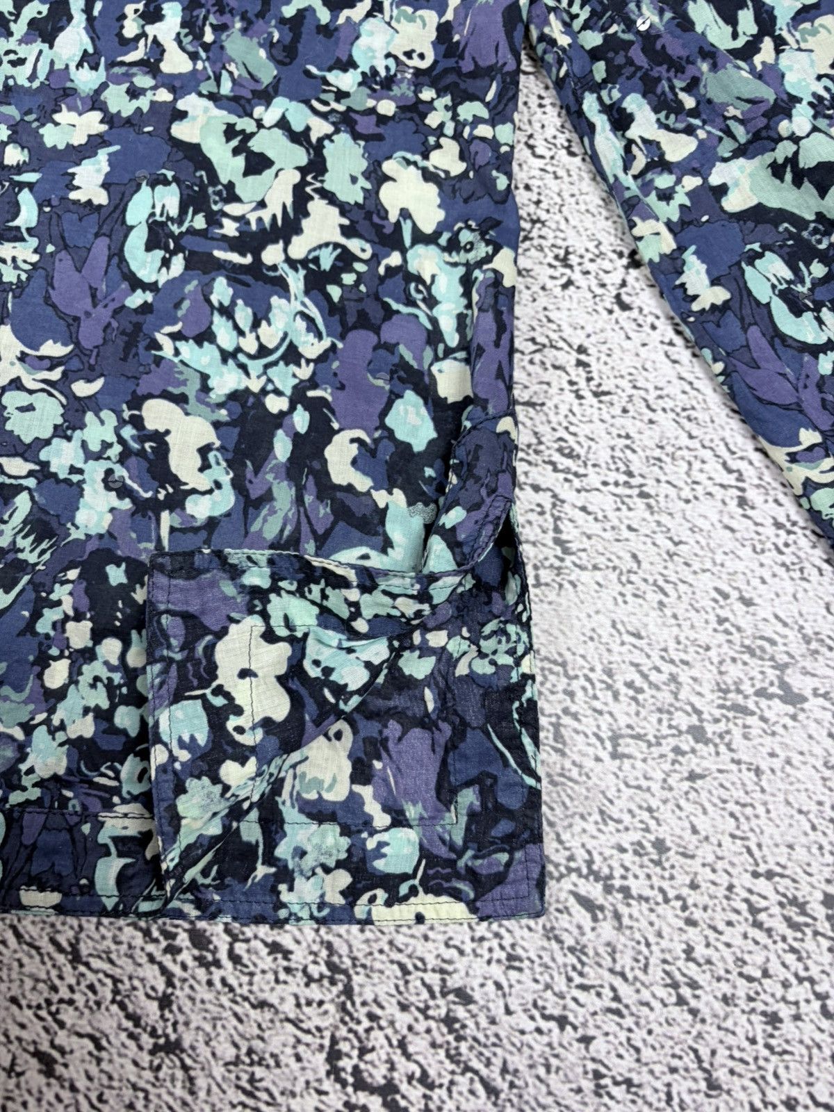 Tory Burch Vintage Tory Burch Blue Abstract Floral Tunics Blouse 12 Size M / US 6-8 / IT 42-44 - 8 Thumbnail