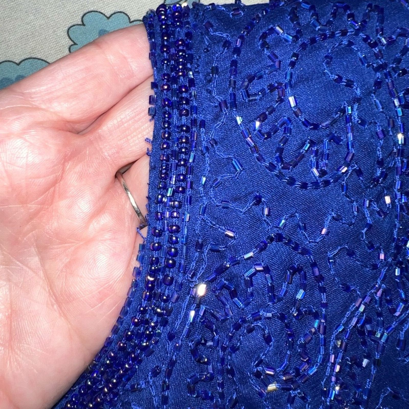 Vintage Vintage 1980s Brilliante Beaded Mother of the Bride Dress! Size M / US 6-8 / IT 42-44 - 7 Thumbnail