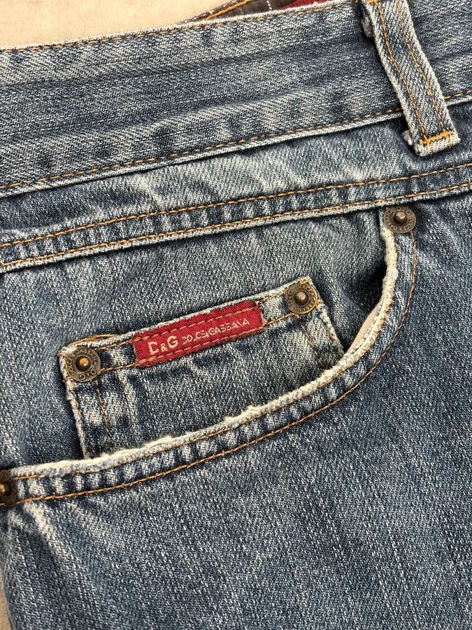 Dolce & Gabbana AW2003 Dolce & Gabbana Reworked Blue Denim Jeans Size US 30 / EU 46 - 10 Thumbnail