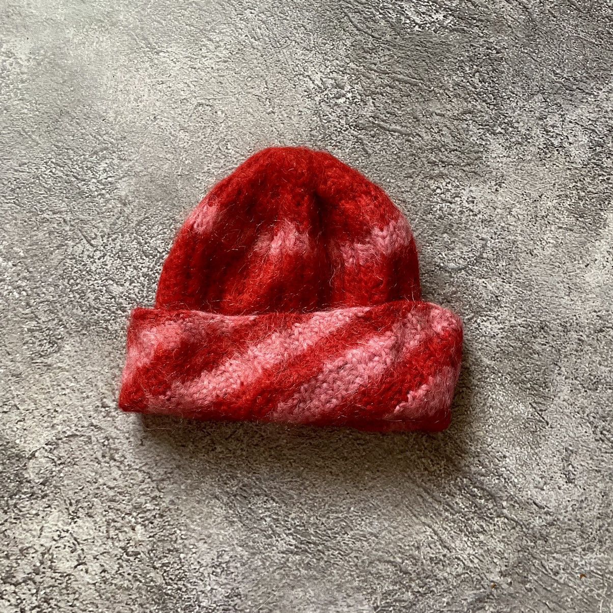 Vintage Vintage 90s Fuzzy Mohair Beanie Red Oversized Slouchy OS Size ONE SIZE - 1 Thumbnail