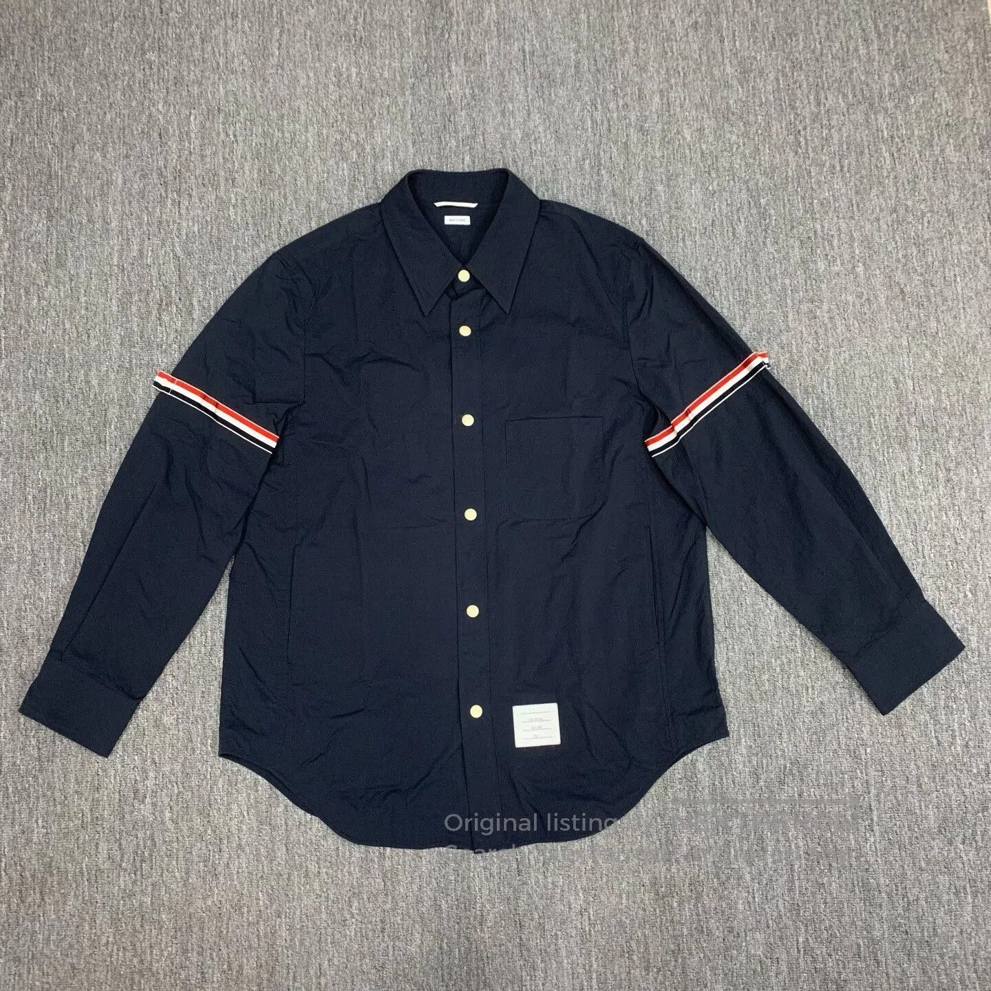 Thom Browne thom browne navy nylon shirt jacket. Size US M / EU 48-50 / 2 - 1 Thumbnail