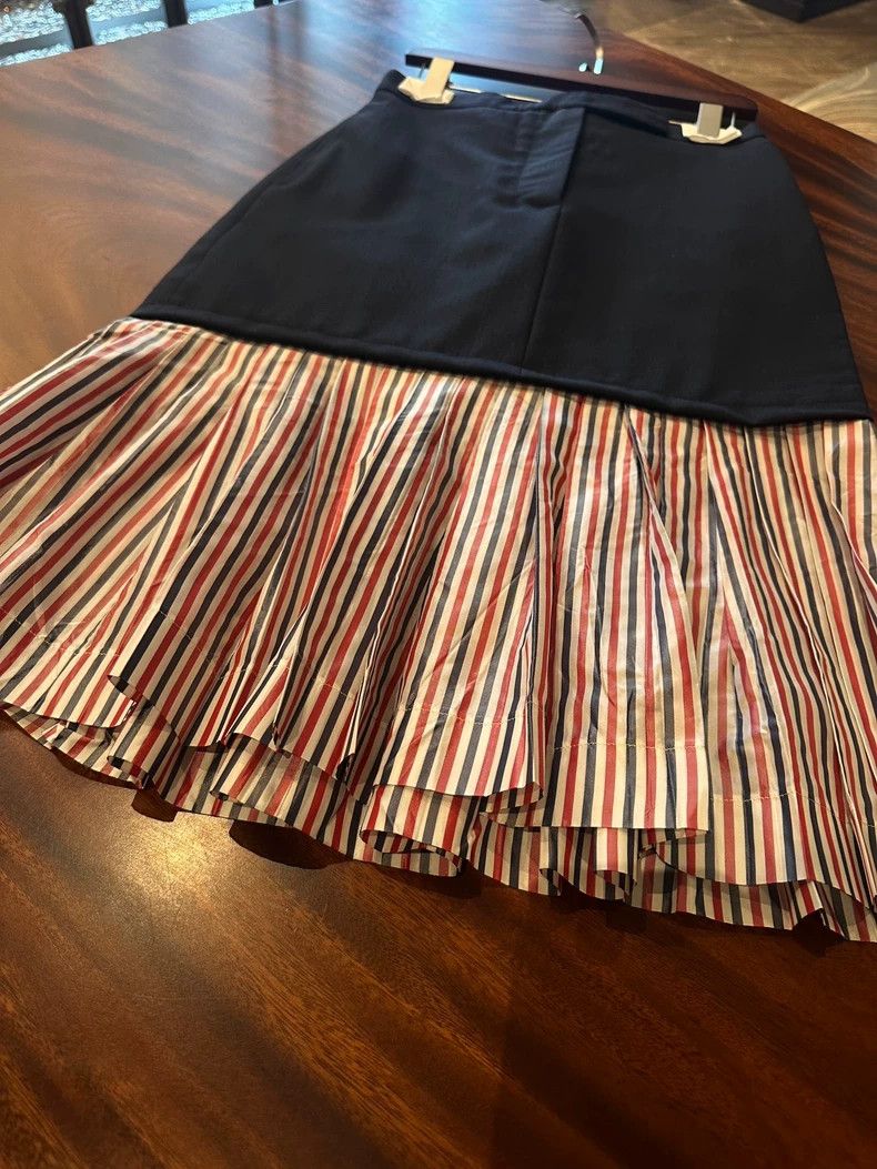 Thom Browne Thom Browne Dark blue mid-length skirt 2503-Nextarrow Size 26" / US 2 / IT 38 - 3 Thumbnail
