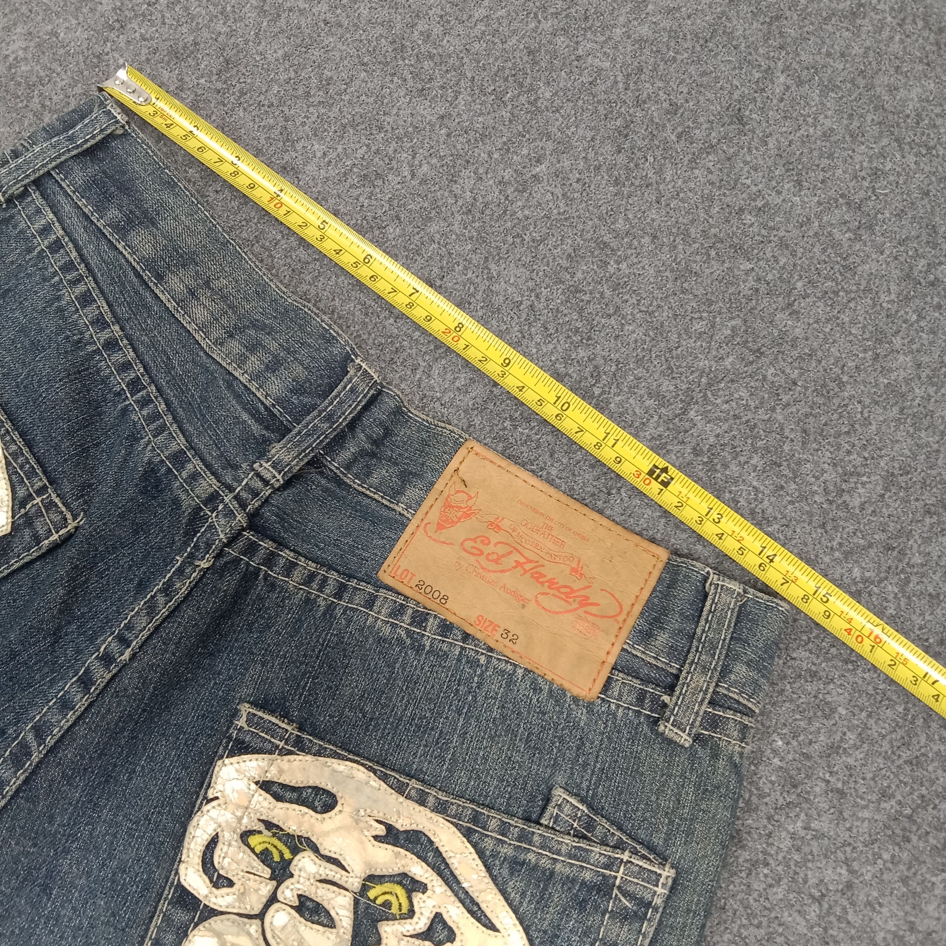 Ed Hardy Ed Hardy Christian Audigier Custom Logo Jeans C272N1 Size US 31 - 9 Thumbnail