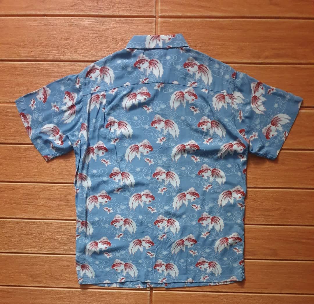 Japanese Brand 💥Gold fish red Japanese harajuku Hawaiian shirt Size US M / EU 48-50 / 2 - 10 Thumbnail