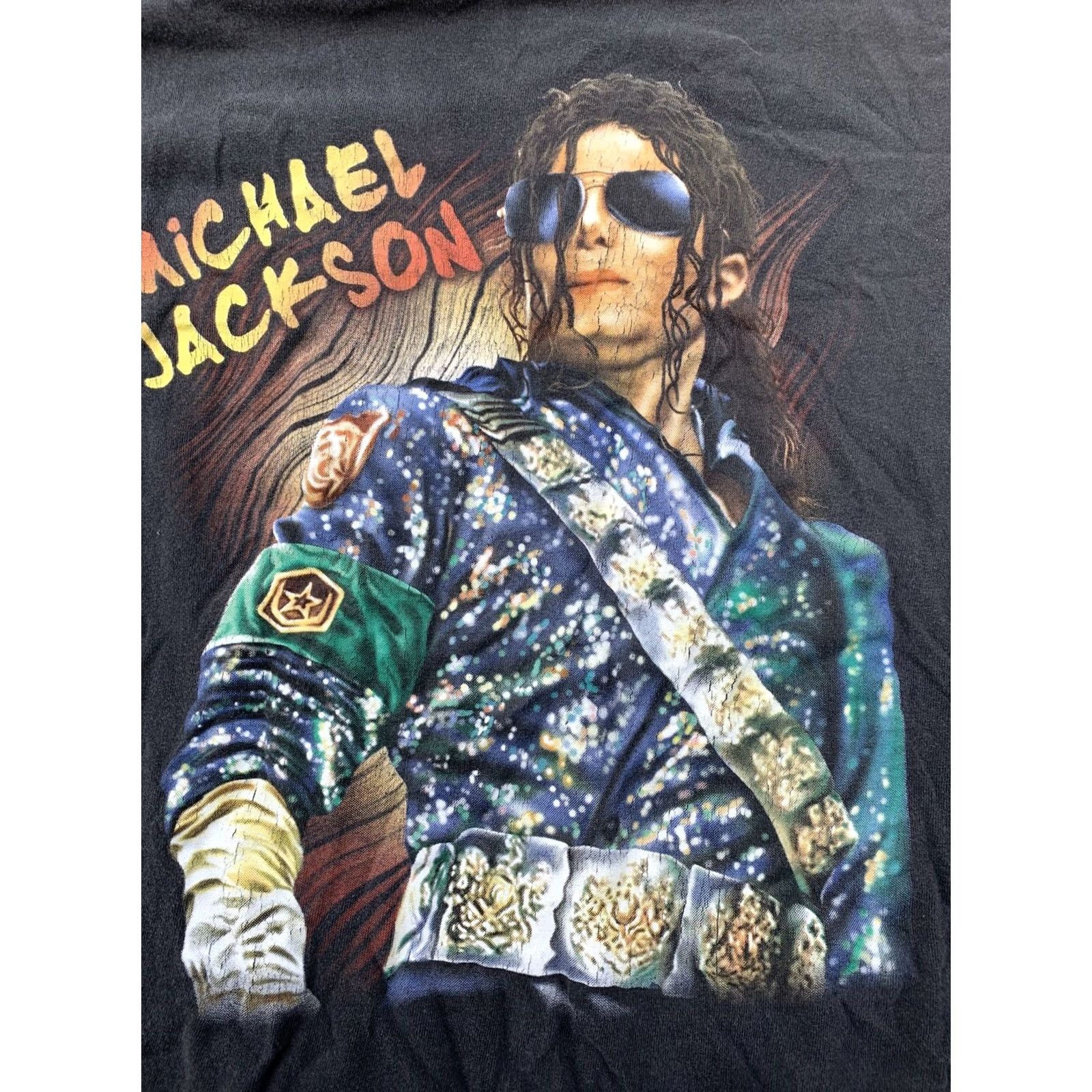 Vintage VINTAGE Michael Jackson T Shirt 2XL Black Cotton Graphic Print See Pics Mens 90s King Of Pop Concert Retro JS Roman Ticiam XXL Size US XXL / EU 58 / 5 - 6 Thumbnail