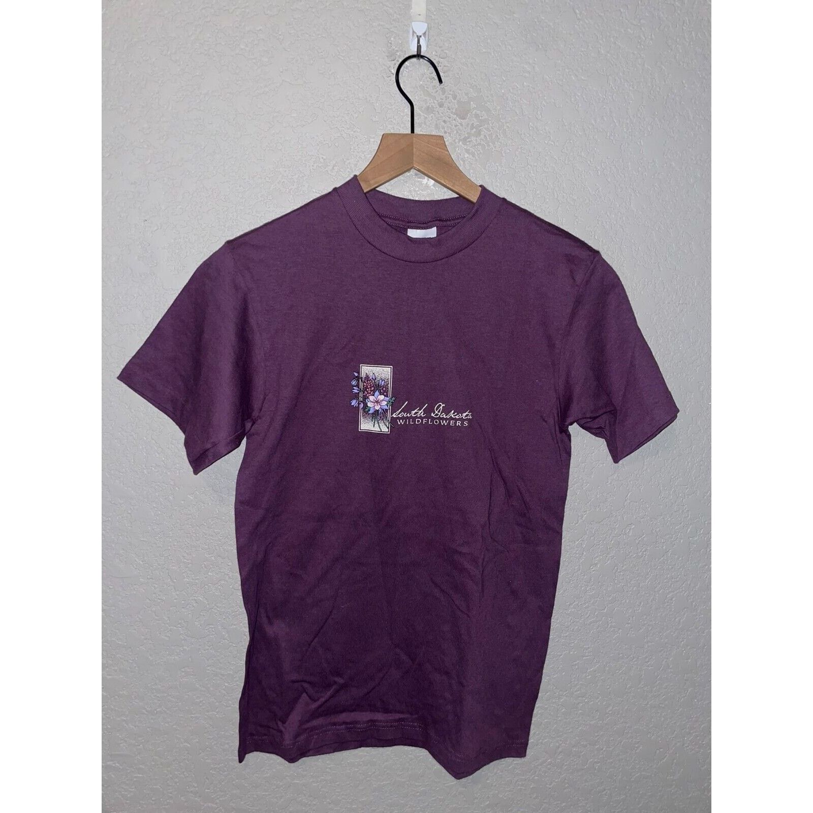 Anvil Vintage South Dakota Shirt Wildflowers purple Tee VTG Anvil Size US S / EU 44-46 / 1 - 1 Thumbnail