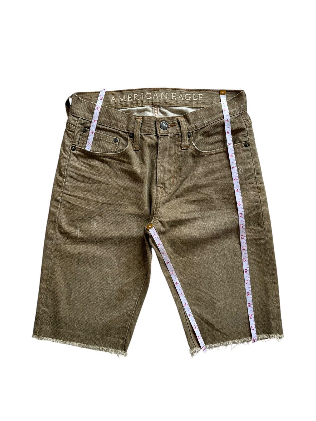 American Eagle Outfitters Vintage American Eagle Rusty Wash Distress Jean Shorts Jorts Size US 30 / EU 46 - 14 Thumbnail
