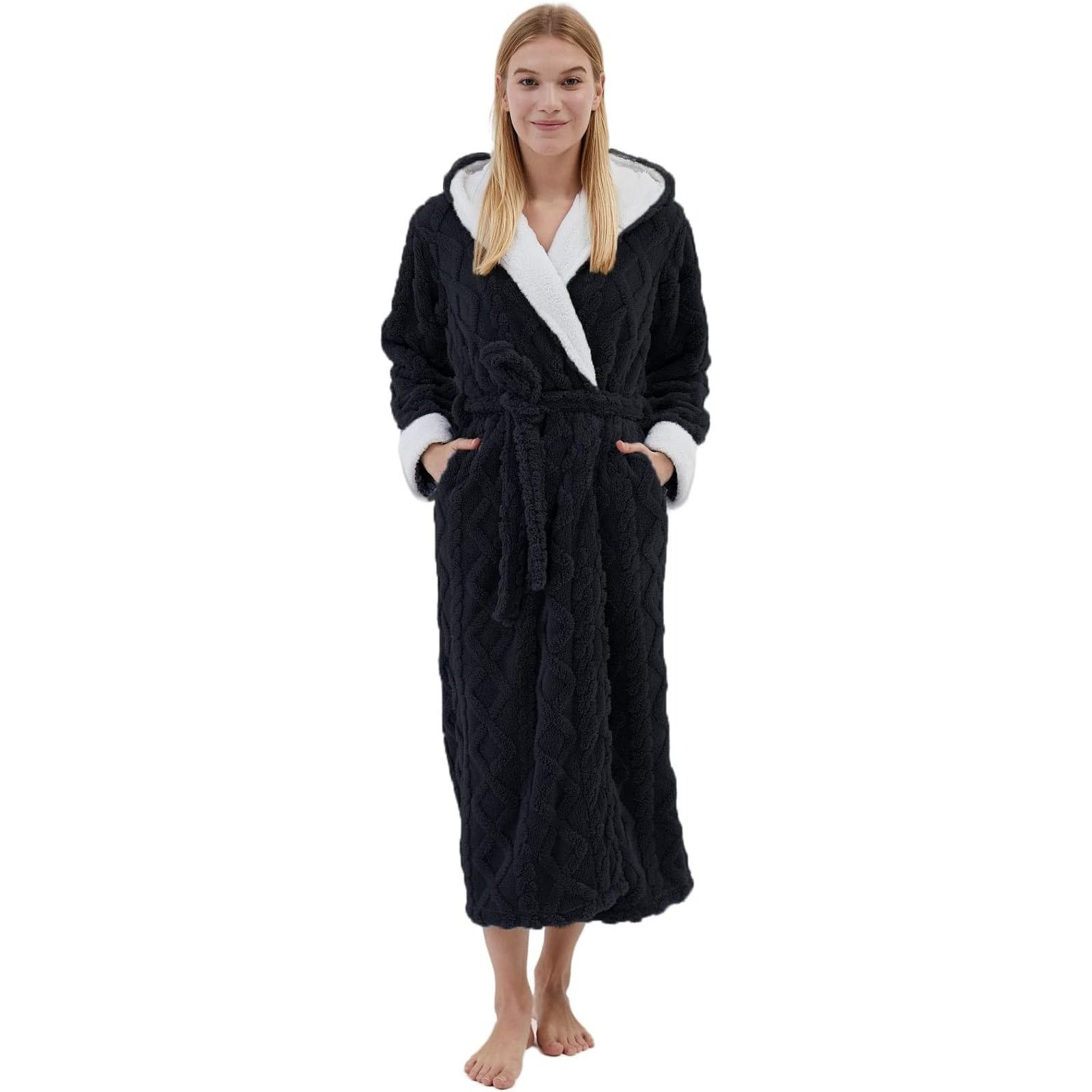 Other Dowesrobe Women's fluffy hooded plush bathrobe Winter Size M / US 6-8 / IT 42-44 - 1 Thumbnail