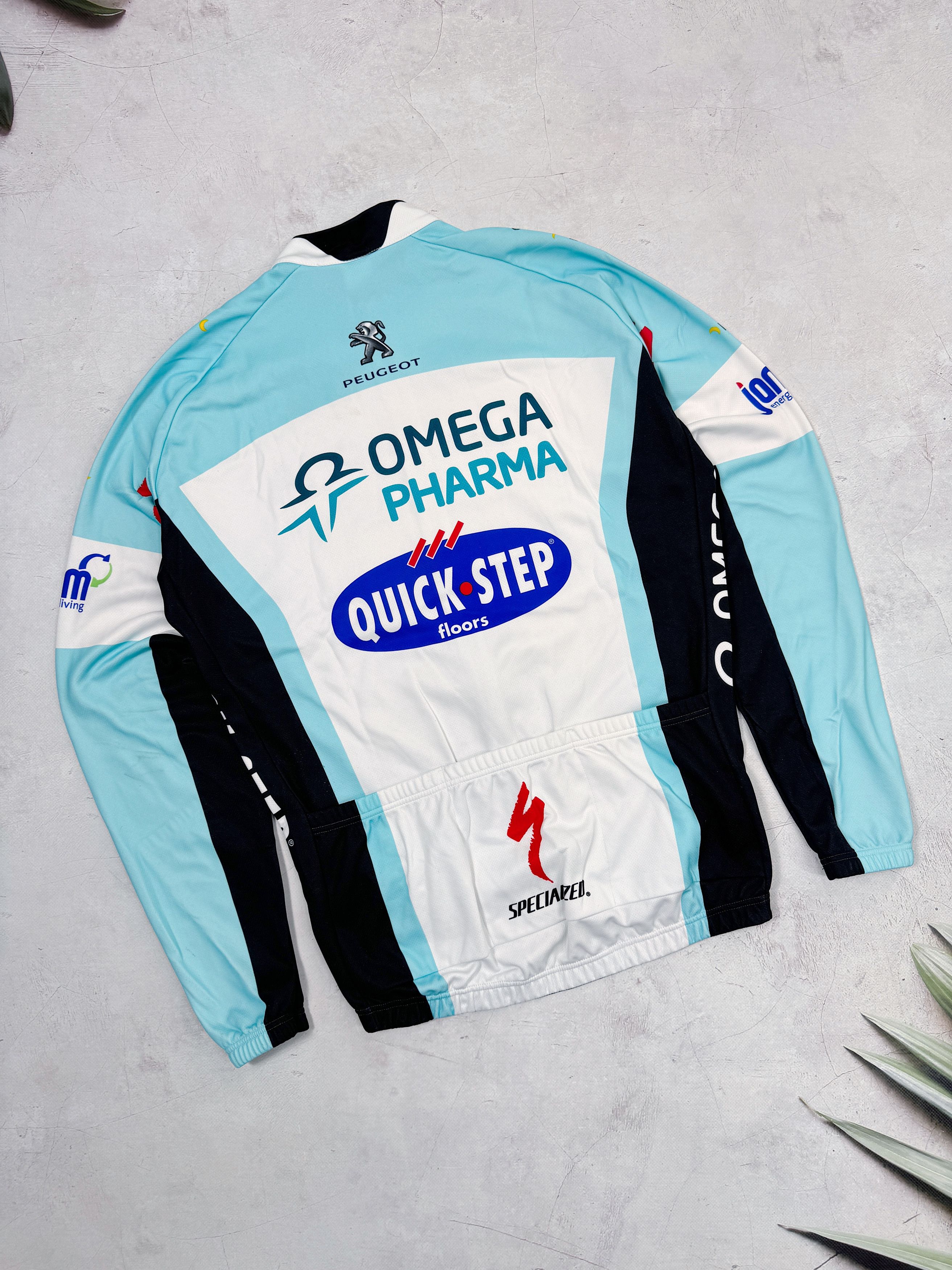 Vintage Vintage Vermarc Omega Pharma Warm Cycling Jersey Quick Step Size US M / EU 48-50 / 2 - 10 Thumbnail