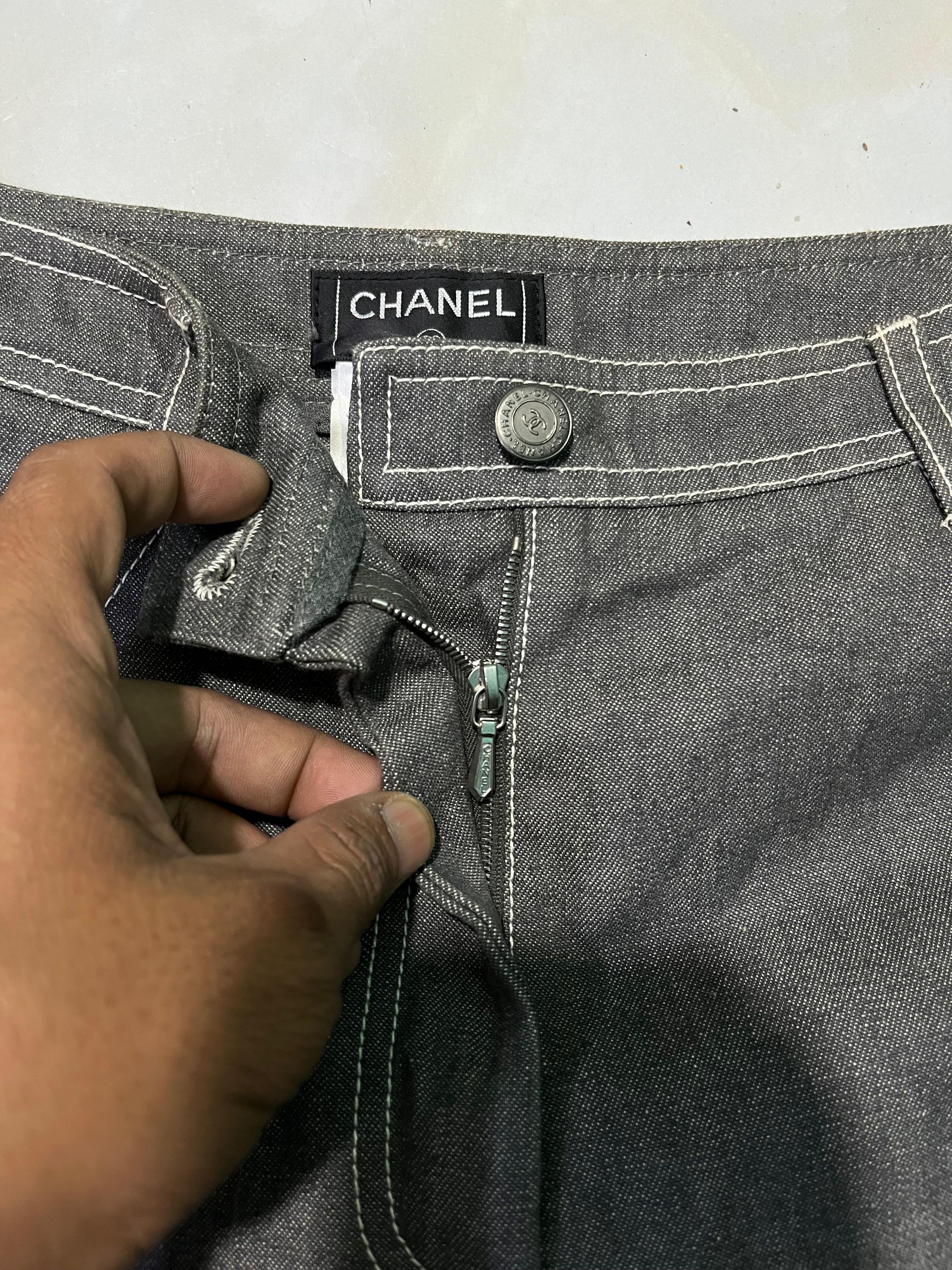 Chanel 💥Rare💥Vintage Chanel Coco 2001 Bootcut Pants Size 30" / US 8 / IT 44 - 7 Thumbnail