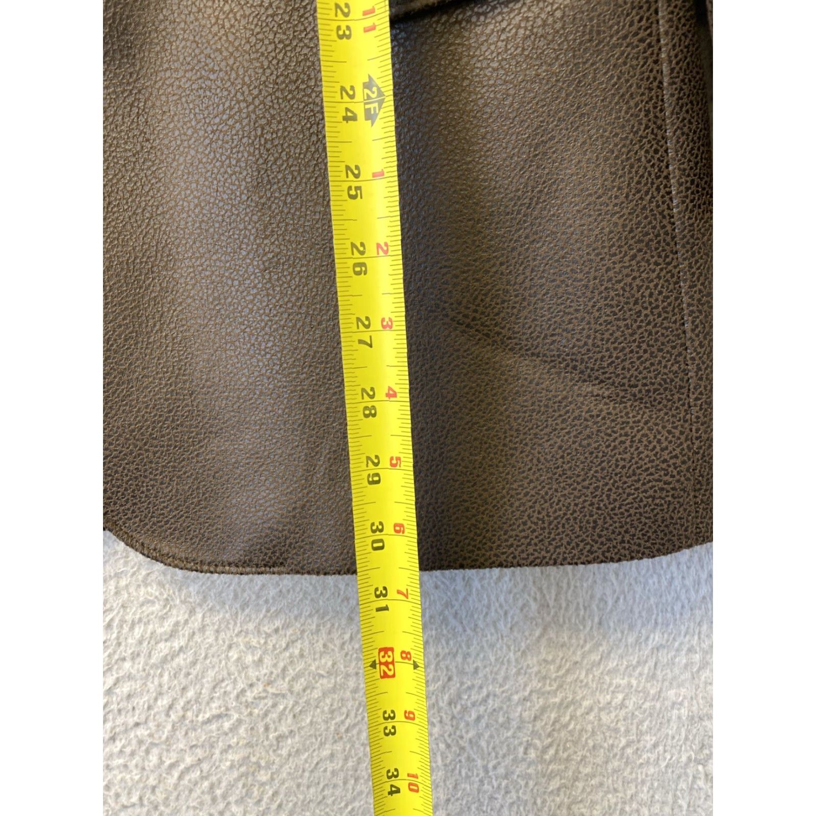 CHOCOOLATE VINTAGE Giorgio Cosani Blazer Men 2 Button Faux Leather Chocolate 42R Regular Fit Size 42R - 5 Thumbnail