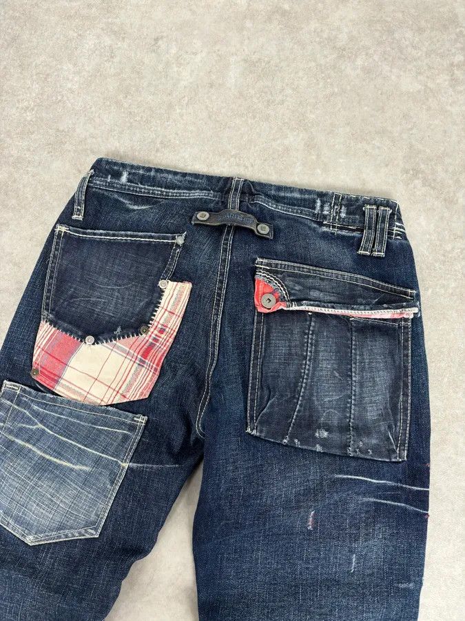 Marithe + Francois Girbaud 2000s Marithé + François Girbaud Multi-Patchwork Design Blue Denim Jeans Size 26" / US 2 / IT 38 - 7 Thumbnail