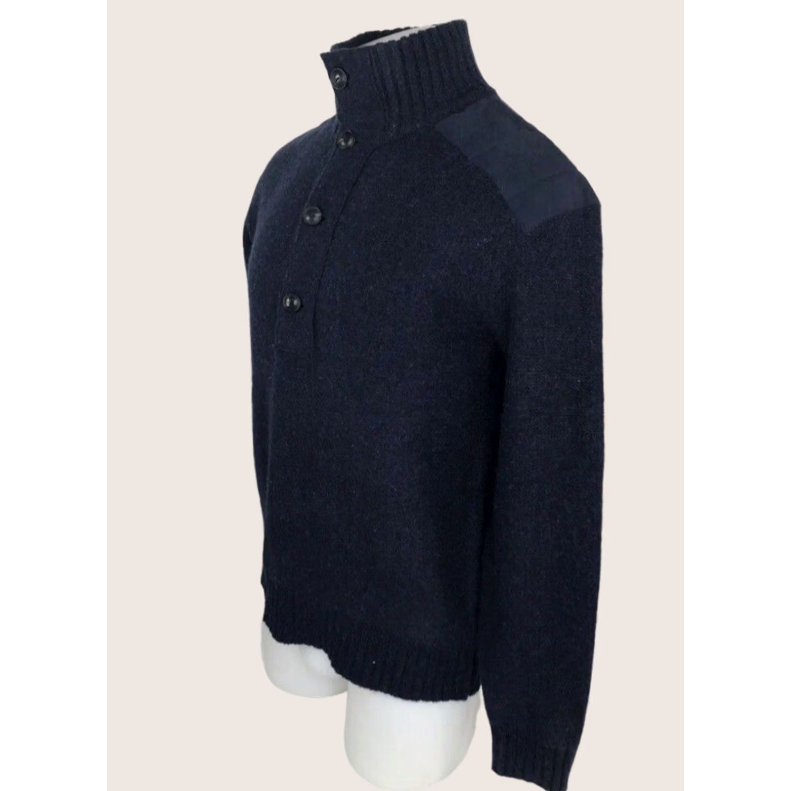 Ralph Lauren POLO RALPH LAUREN - MILITARY Shoulder Patch LAMBSWOOL Knit Mens S Sweater Size US S / EU 44-46 / 1 - 1 Thumbnail