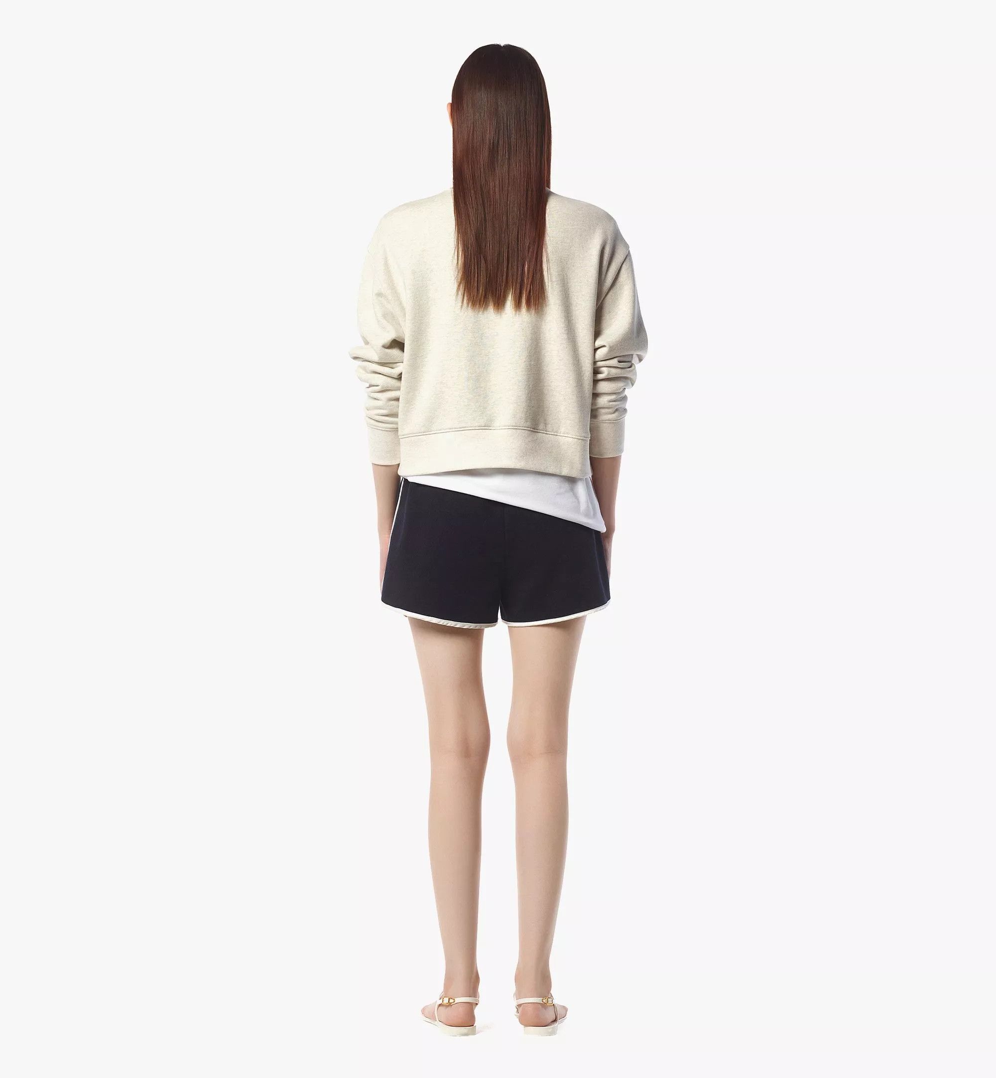 MCM o1mt1gz0925 Beach Club Logo Sweatshirt in Oatmeal Melange Size XL / US 12-14 / IT 48-50 - 5 Thumbnail