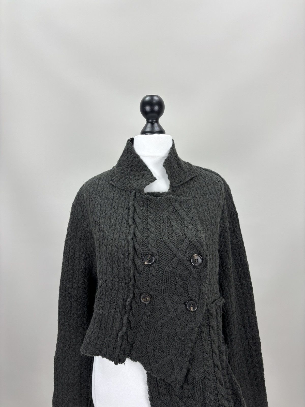 Rundholz Womens cardigan Rundholz Size S/M Color Gray Size S / US 4 / IT 40 - 2 Thumbnail