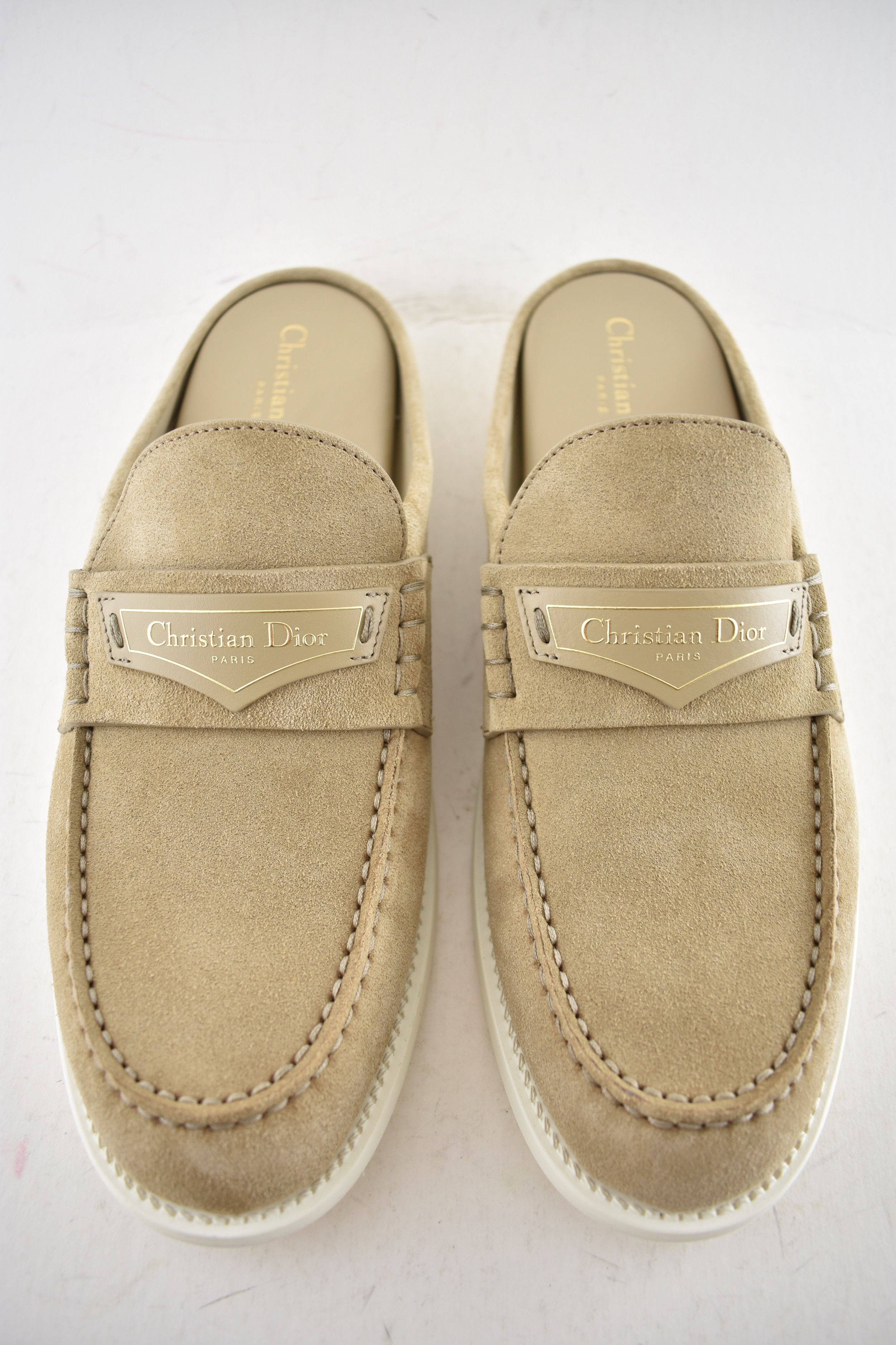 Dior Dior Boy Mule Corde Beige Suede Backless Logo Loafer Flat 42 Size US 12 / IT 42 - 9 Thumbnail