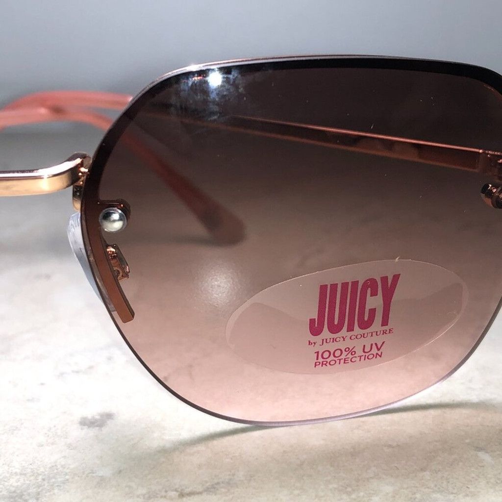 Juicy Couture Juicy Couture Oversized Pink & Brown Sunglasses Size ONE SIZE - 4 Thumbnail