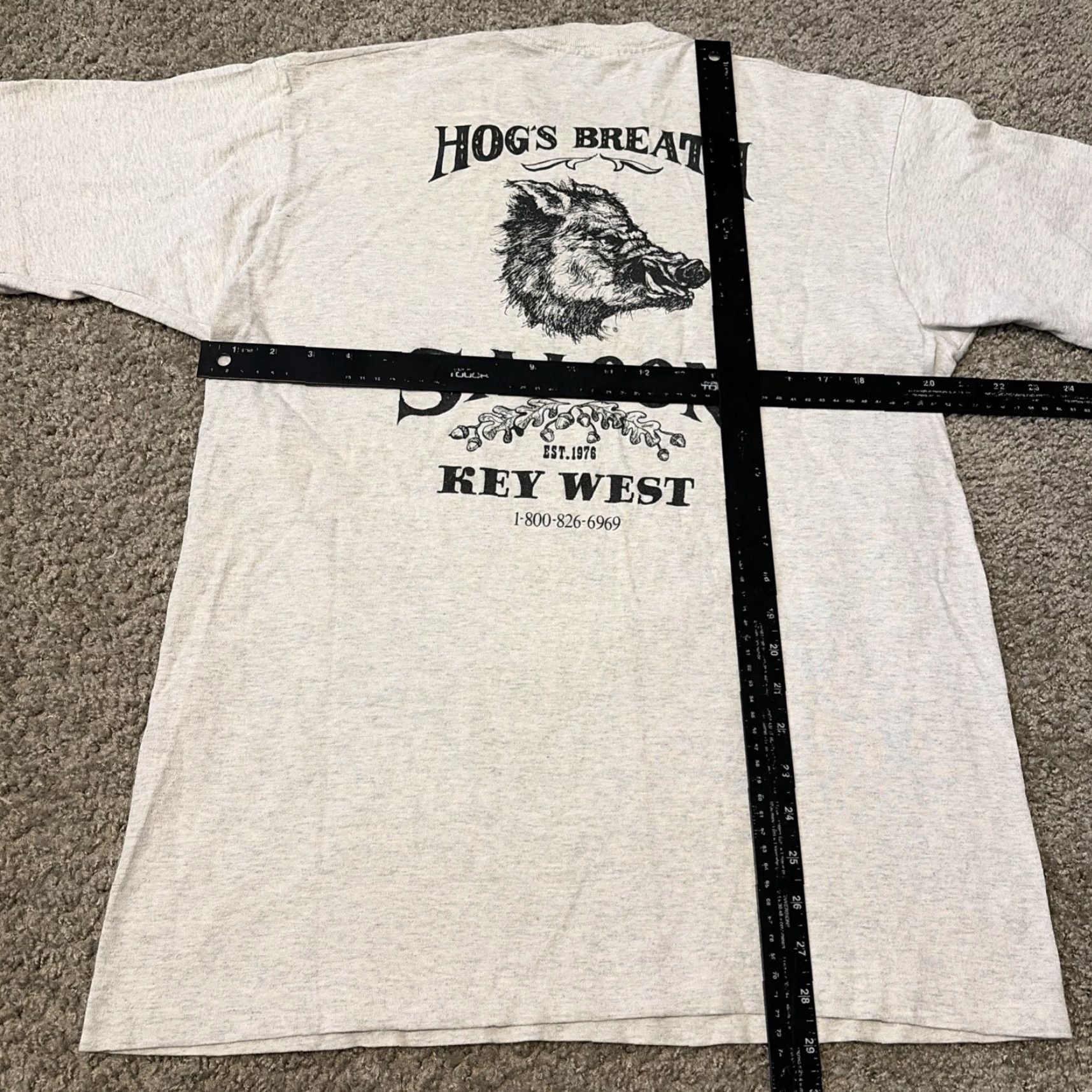 Fruit Of The Loom VINTAGE Hogs Breath Bar Restaurant Promo Key West Florida Grey T-Shirt Large Mens 90s Fruit of the Loom Shirt Regular Size US L / EU 52-54 / 3 - 5 Thumbnail