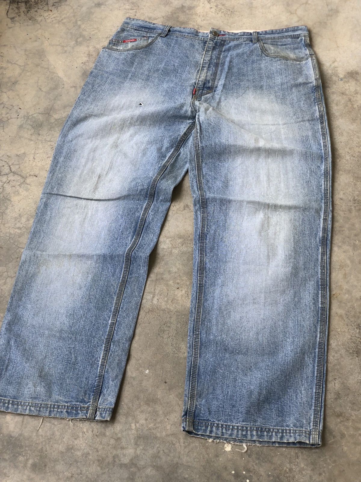 Fubu Ecko Unltd Y2K Loose Fit Light Blue Baggy Denim Size US 38 / EU 54 - 7 Thumbnail