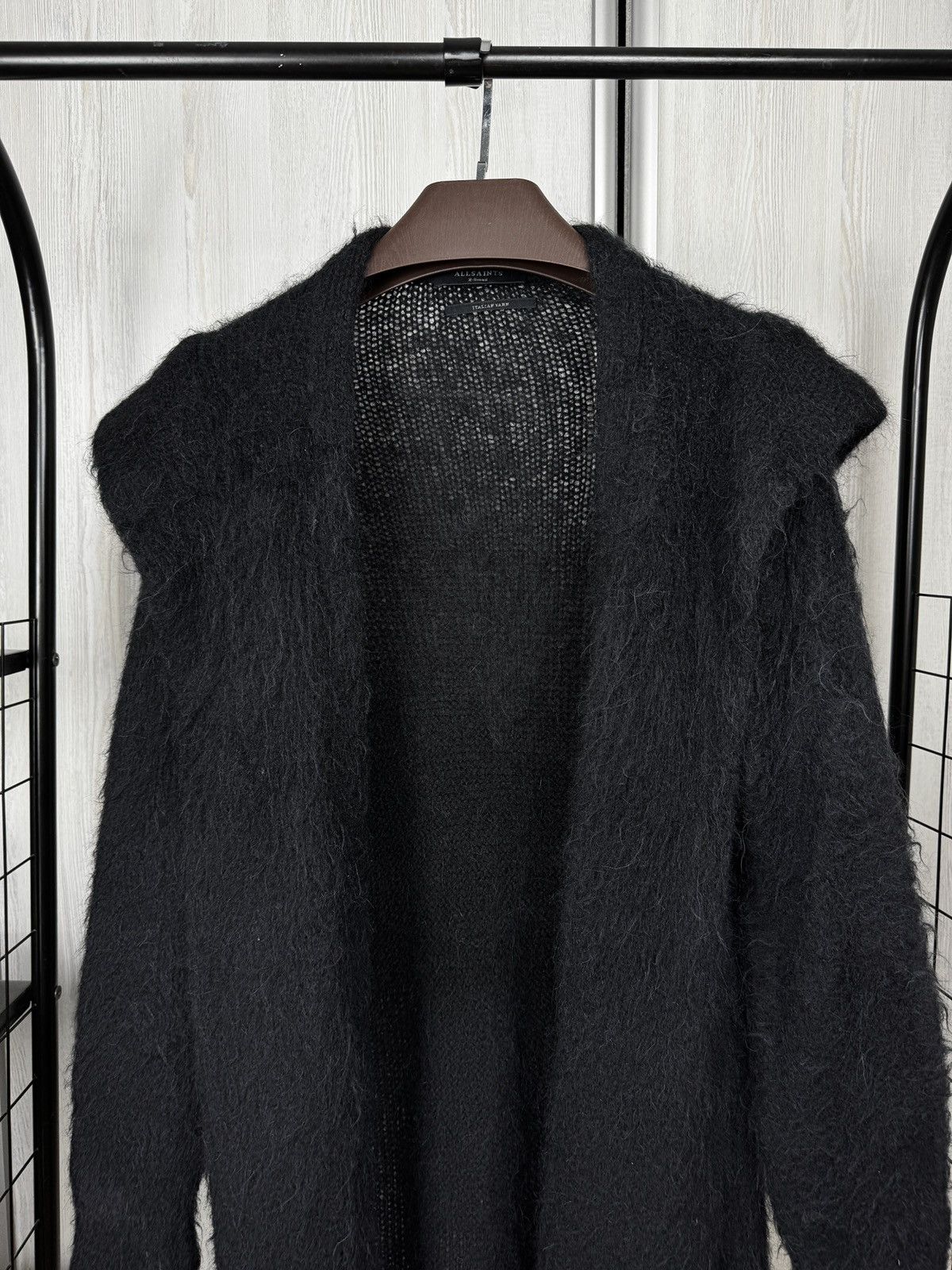 Allsaints AllSaints Milano Alpaca Blend Cardigan Black Long Size XS / US 0-2 / IT 36-38 - 3 Thumbnail