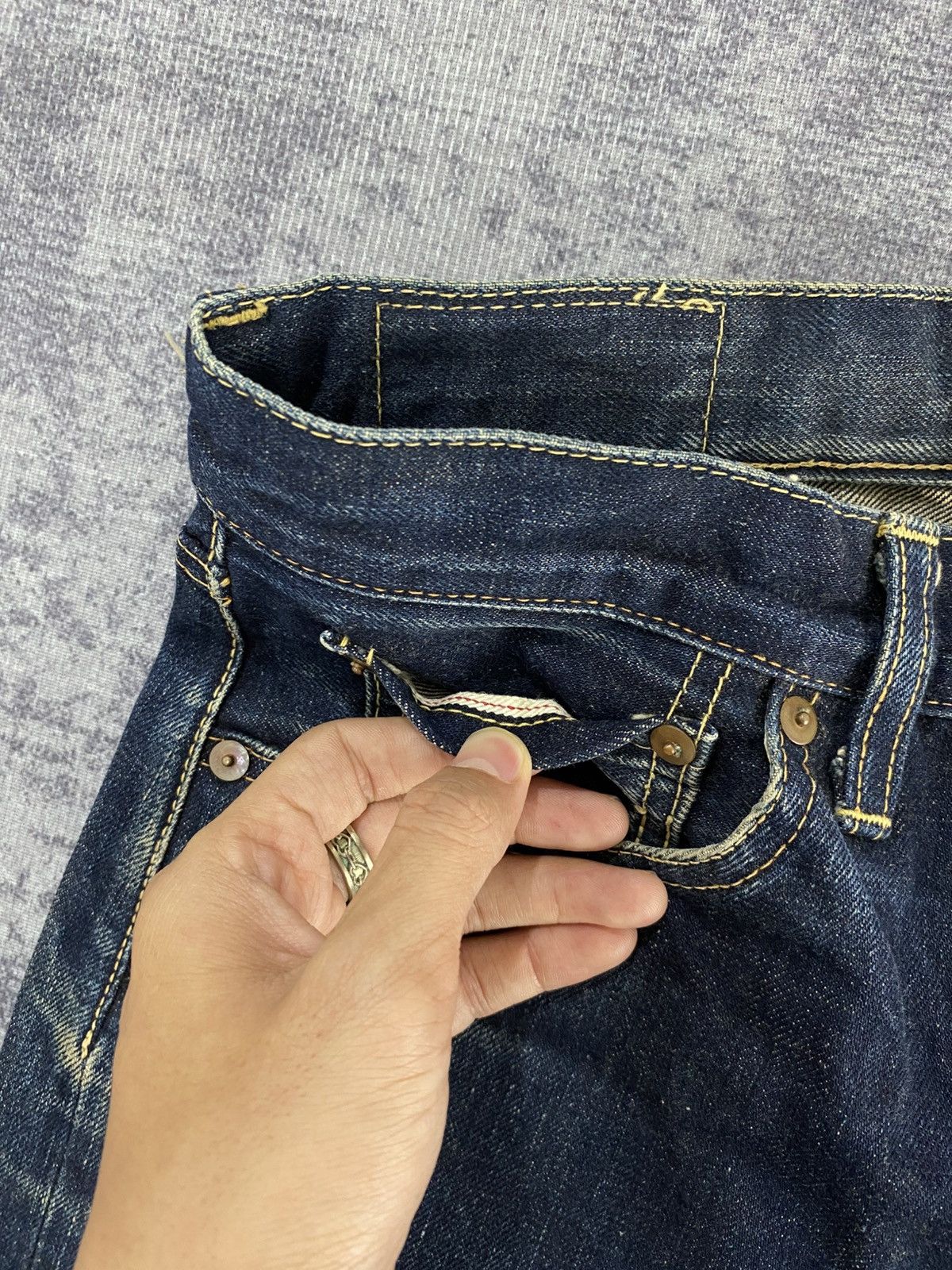 KOJIMA GENES 90s vintage raw denim selvedge jeans wash & wears Size US 29 - 11 Thumbnail