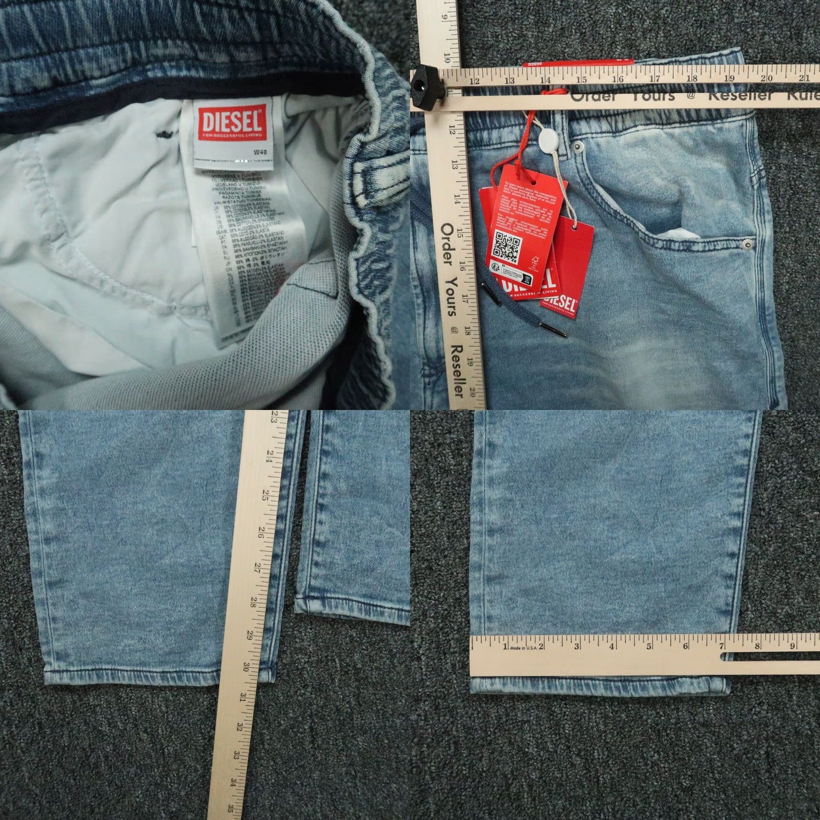 Diesel Diesel Jeans Mens 40x31 Blue D-Krooley Jogg 5 Pocket Stretch NWT Denim Regular Shoes? Size US 40 / EU 56 - 8 Thumbnail