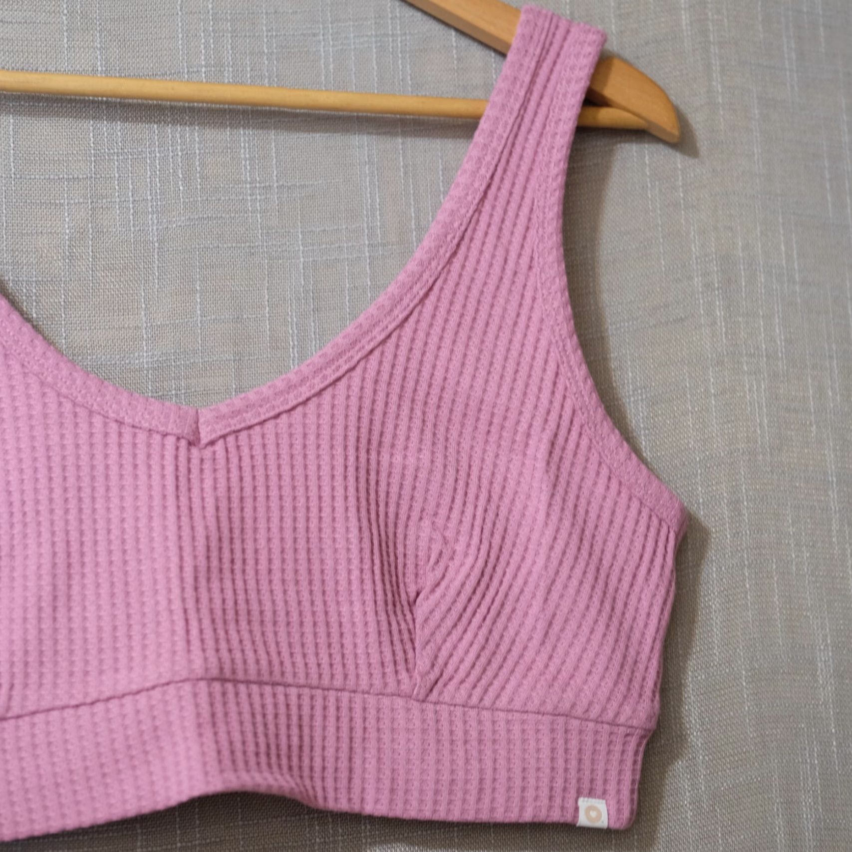 Old Navy Nwot! O.N.L.Y Old Navy Loves You Waffle Knit Sports Bra Women's XL Bilberry Breathable Unpadded Wireless Full Coverage Nike? Wait. Size ONE SIZE - 4 Thumbnail