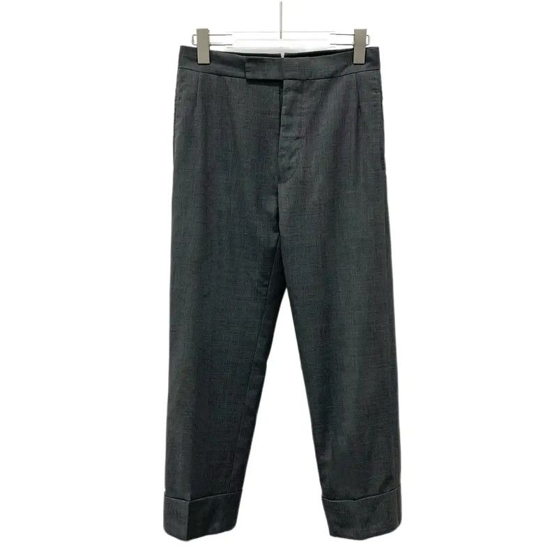 Thom Browne Men's Casual Wool Pants in Dark Gray 0089