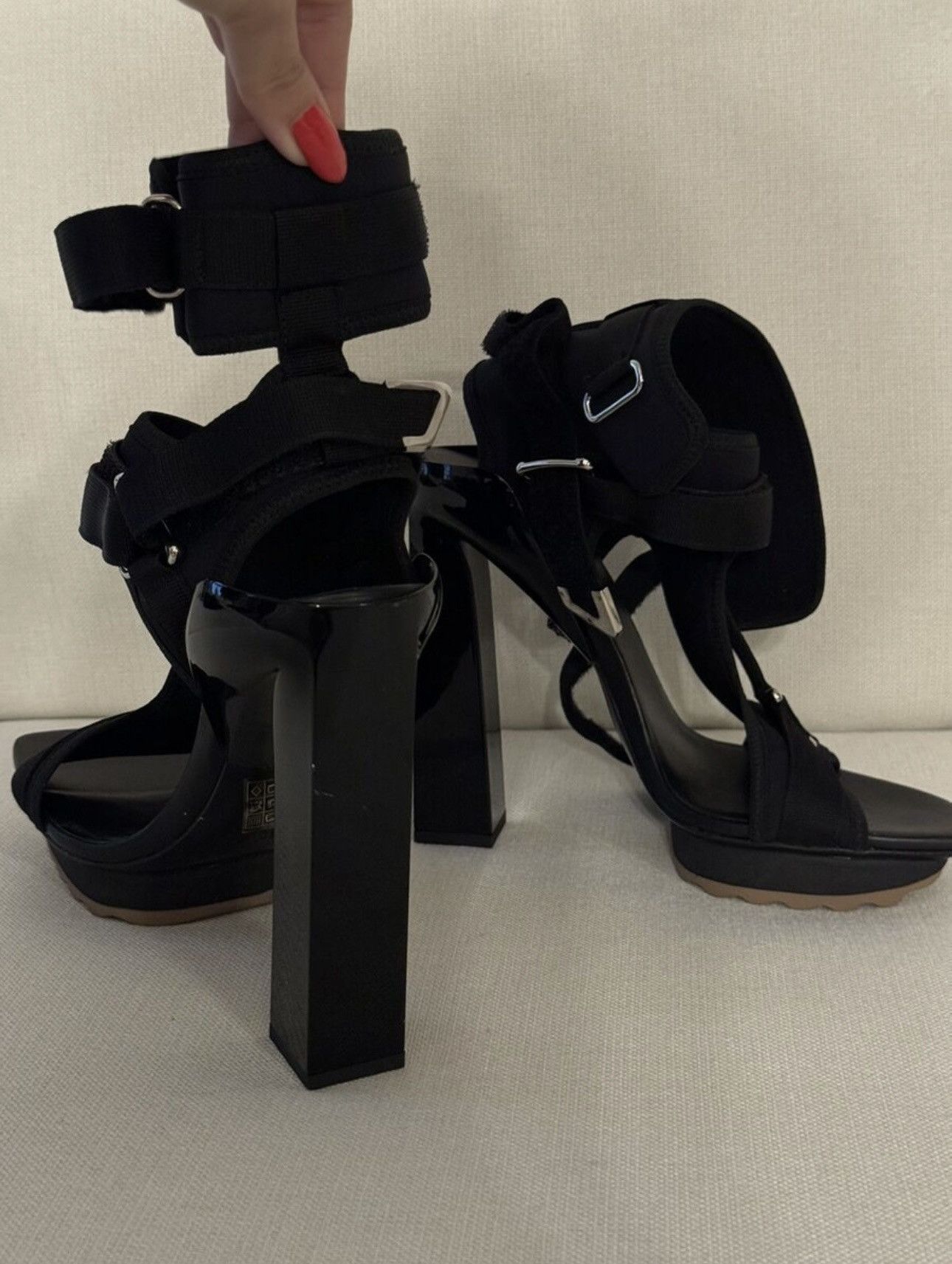 Versace VERSACE Platform Neoprene Strap High Heels eu40 Never Worn Size US 8.5 / IT 38.5 - 6 Thumbnail