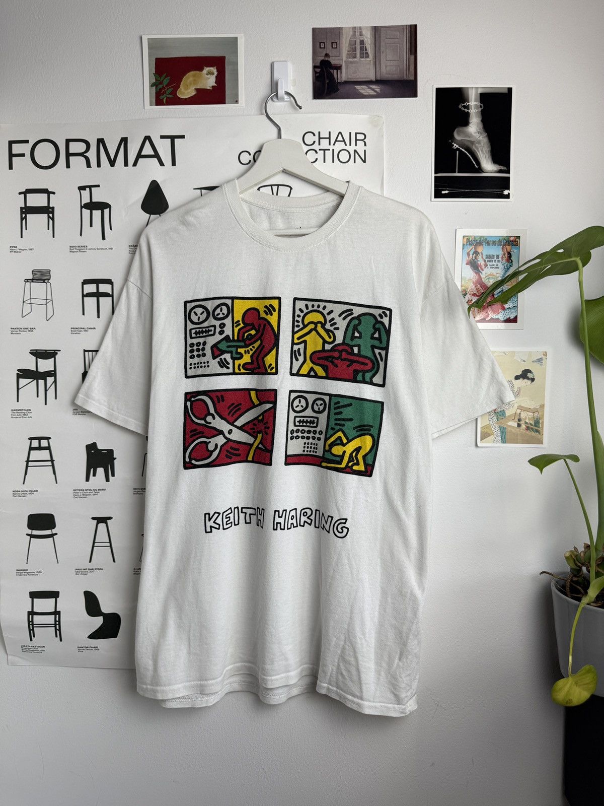 Keith Haring × Vintage Keith haring printed t-shirt M merch art usa New York retro Size US M / EU 48-50 / 2 - 1 Thumbnail