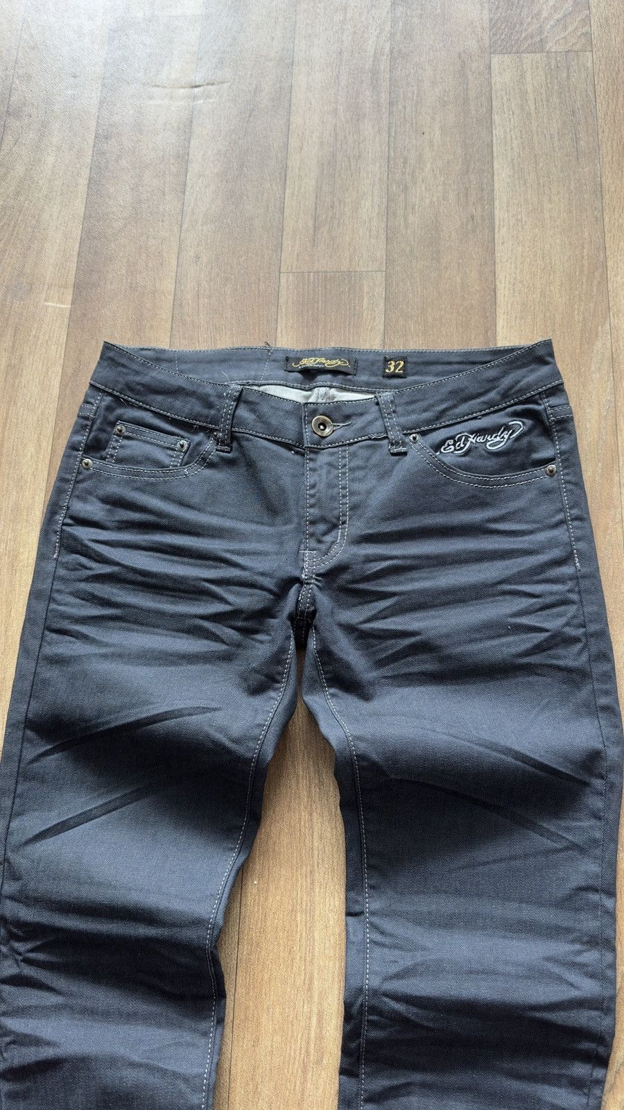 Ed Hardy Ed Hardy by Christian Audigier Tattoo Skull Denim Jeans W32 Size 32" / US 10 / IT 46 - 3 Thumbnail