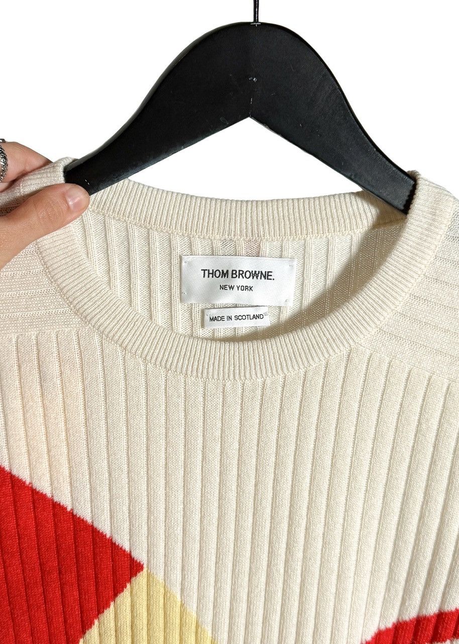 Thom Browne Thom Browne Multicolour Ribbed Cashmere Sweater Size US XL / EU 56 / 4 - 4 Thumbnail