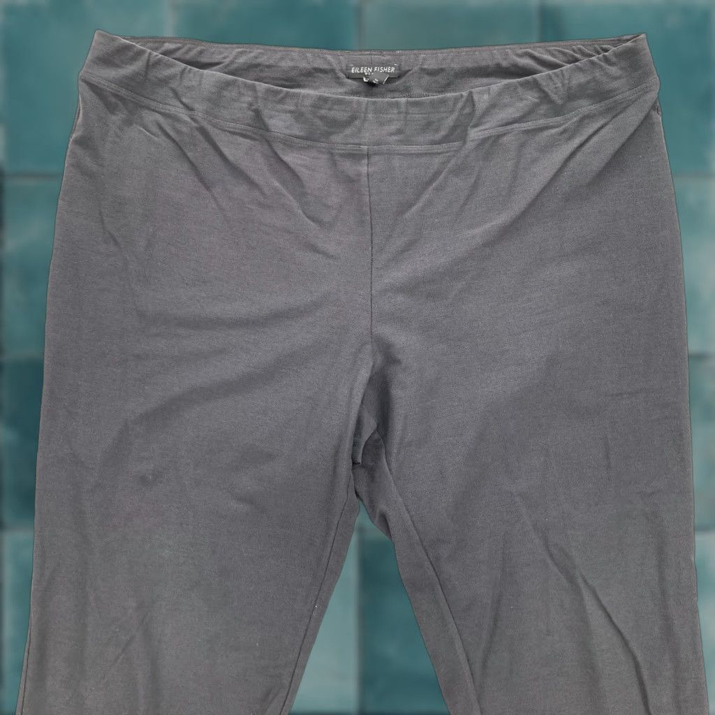 Eileen Fisher Eileen Fisher Pants Women's Plus 1X Gray Stretch Pull On Slim Leg City Preppy Size 40" / US 18 - 1 Thumbnail