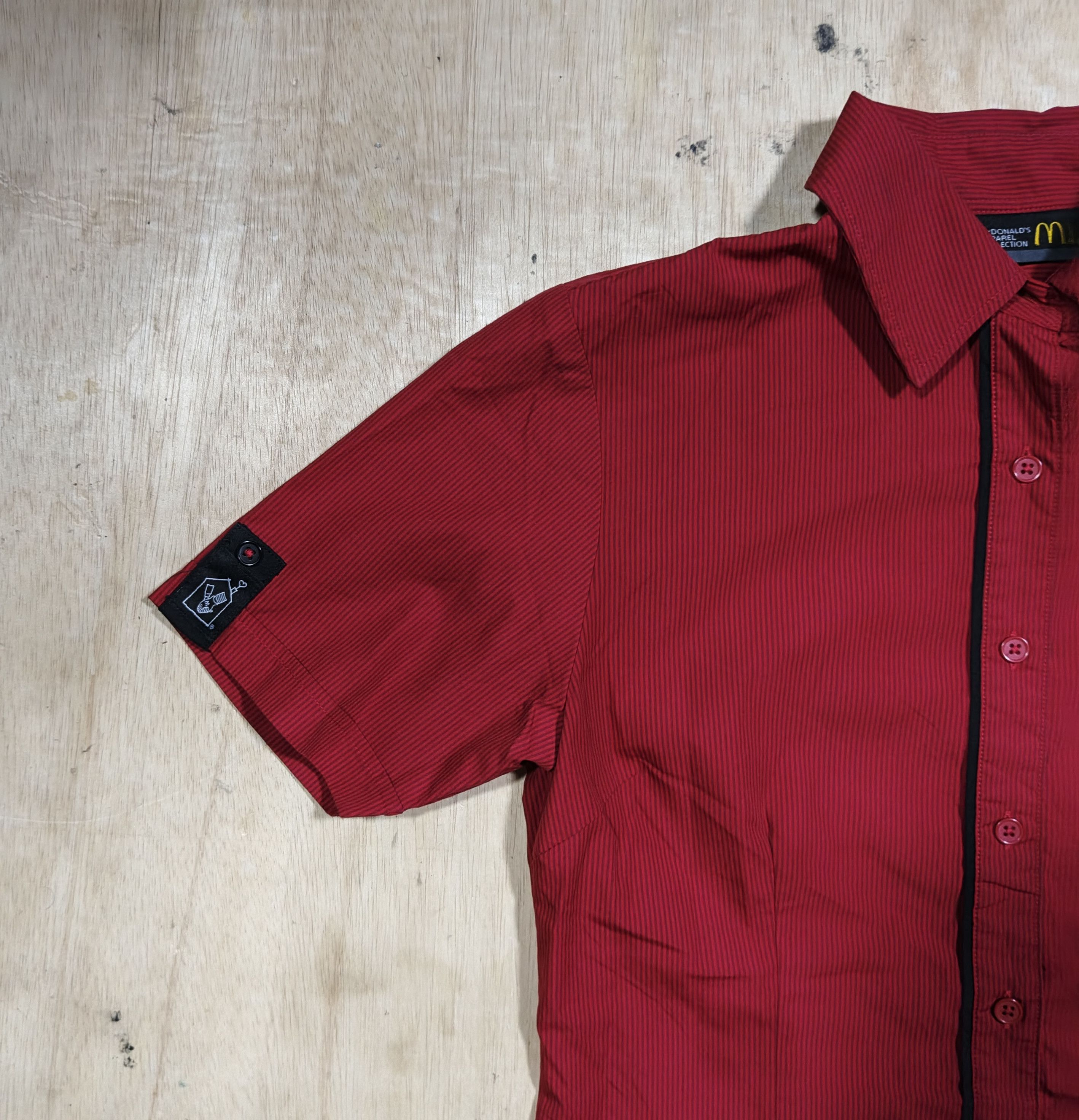 Other McDonald's Apparel Collection Red Pinstripe Uniform Shirt Size L / US 10 / IT 46 - 3 Thumbnail